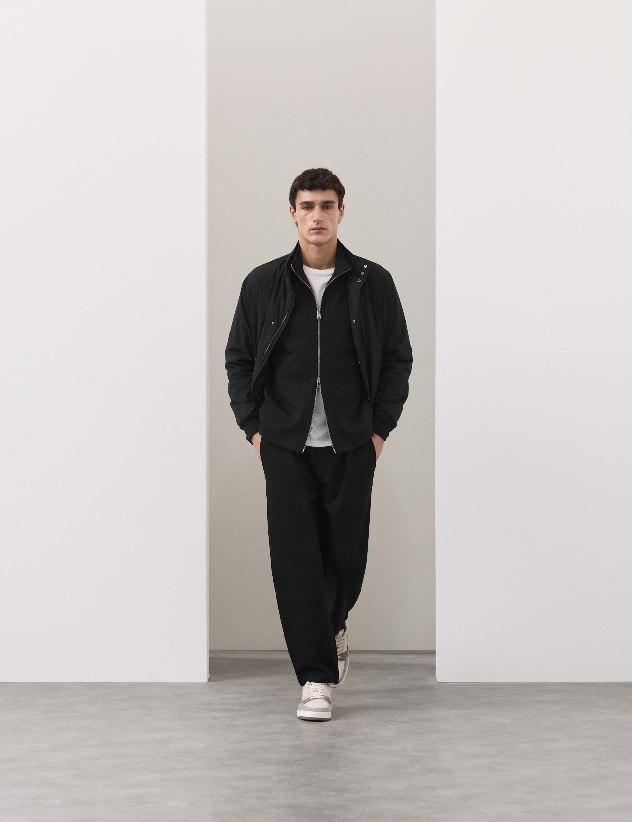 Cotton Rich Funnel Neck Zip Up Jacket 3 of 6