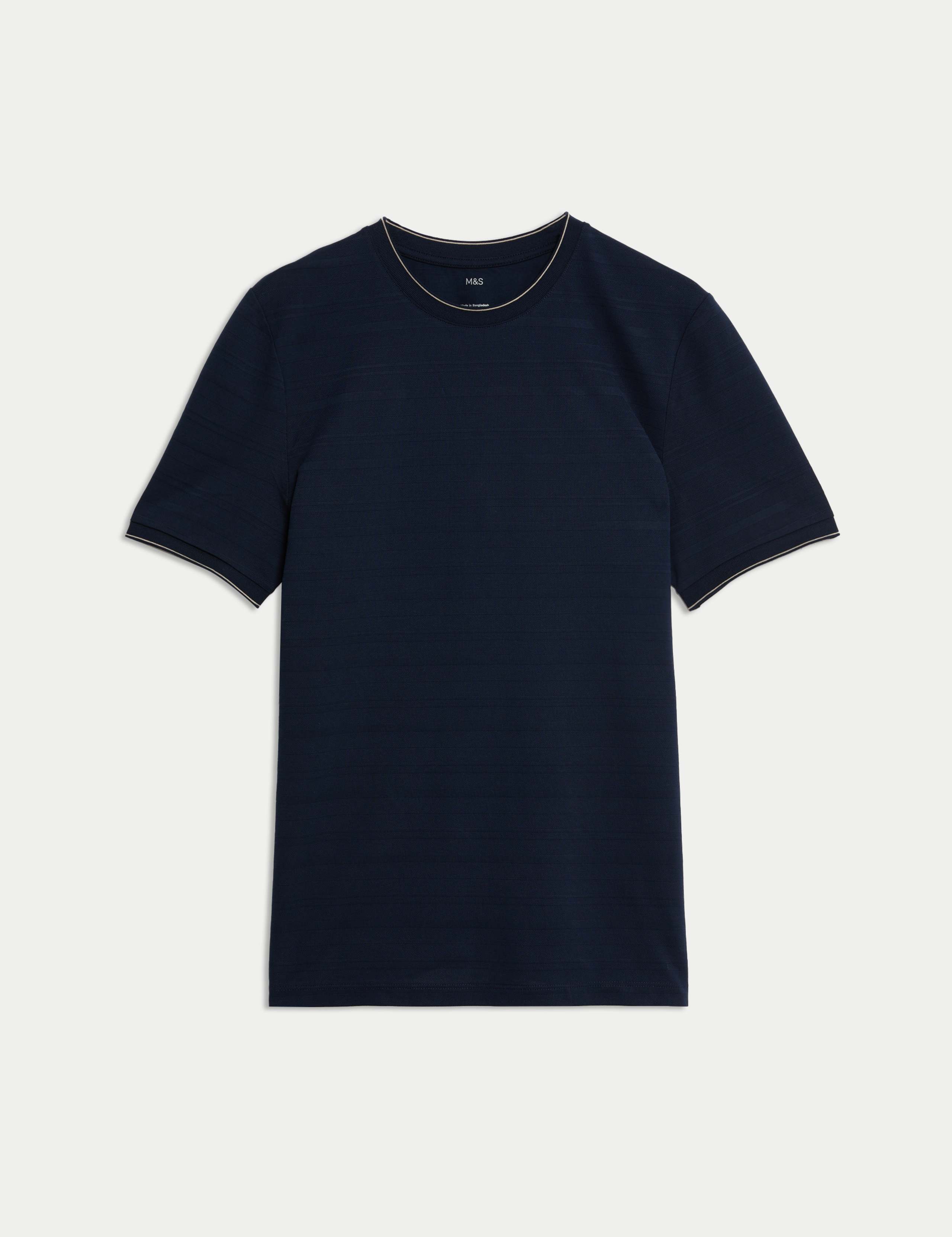 Pure Cotton Textured T-Shirt 2 of 5