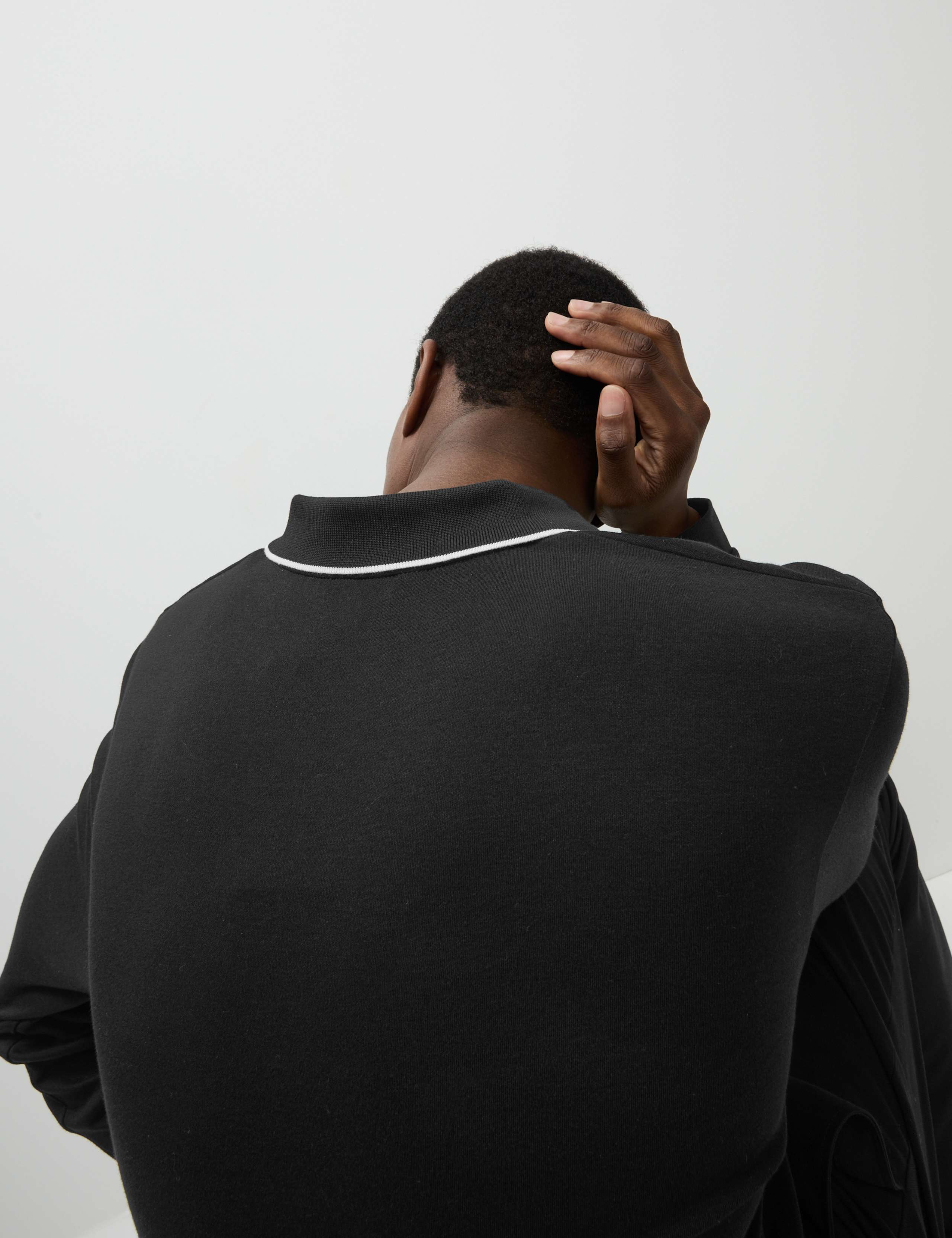 Pure Cotton Tipped Long Sleeve Polo Shirt 5 of 6
