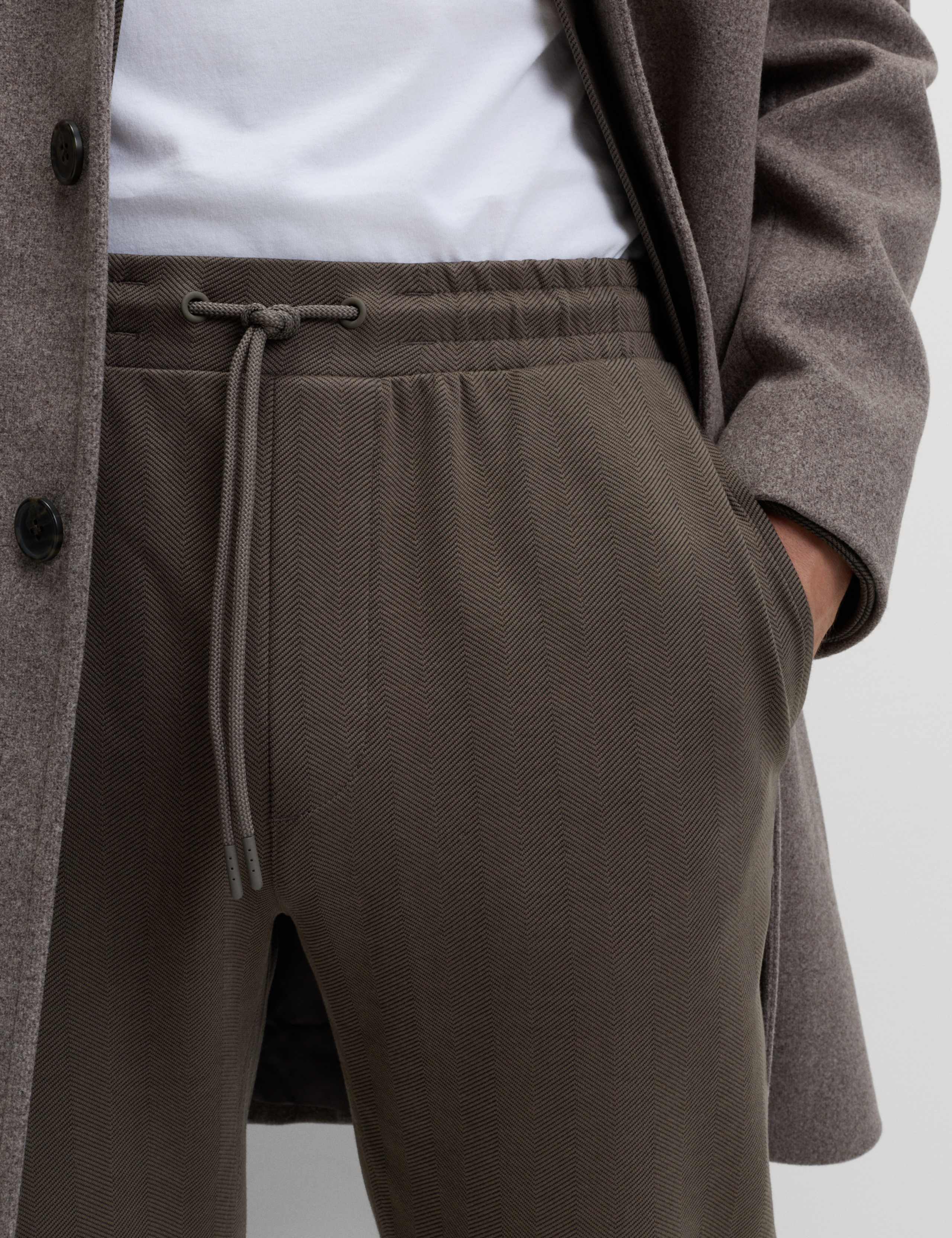 Cotton Rich Herringbone Joggers 4 of 6