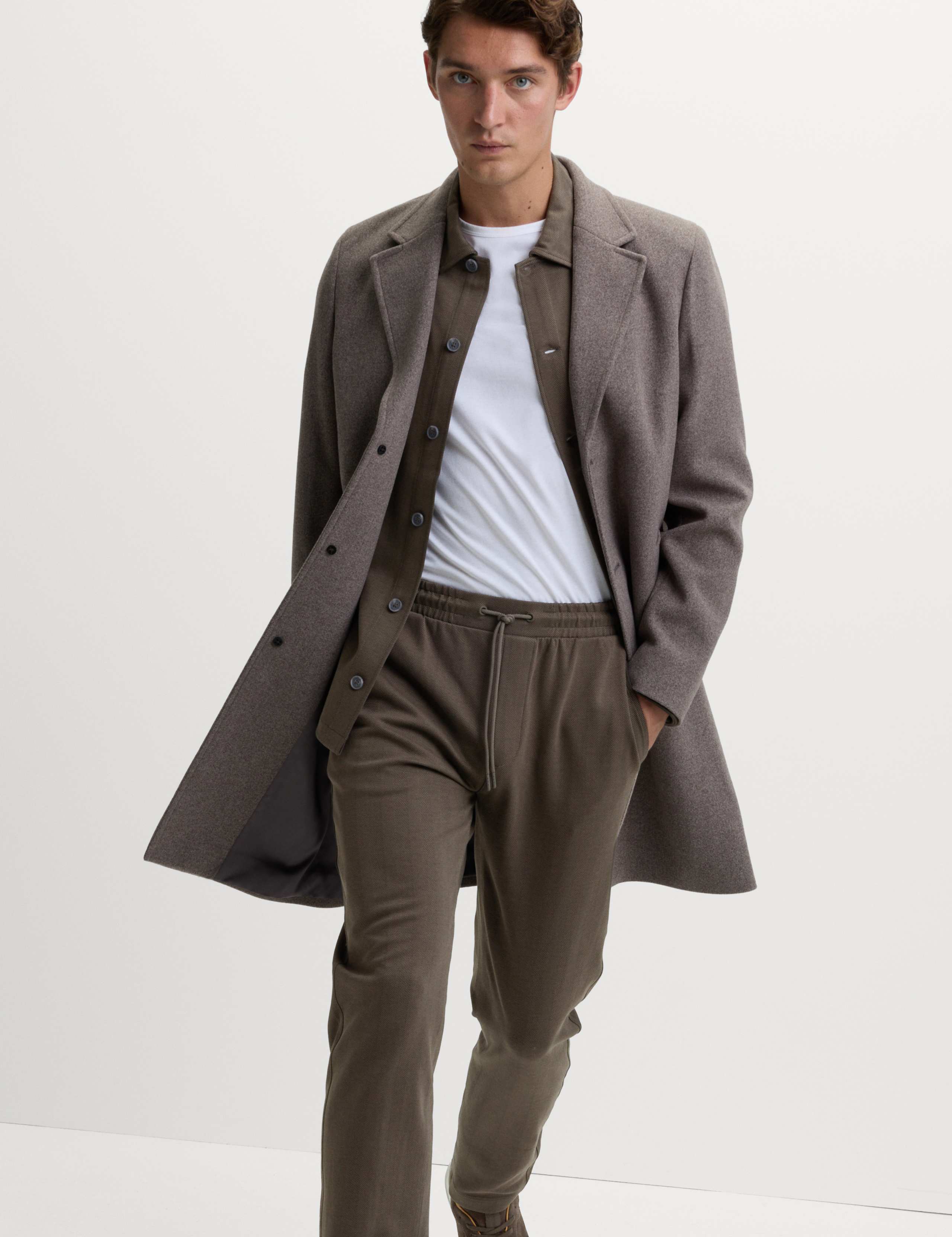 Cotton Rich Herringbone Joggers 5 of 6