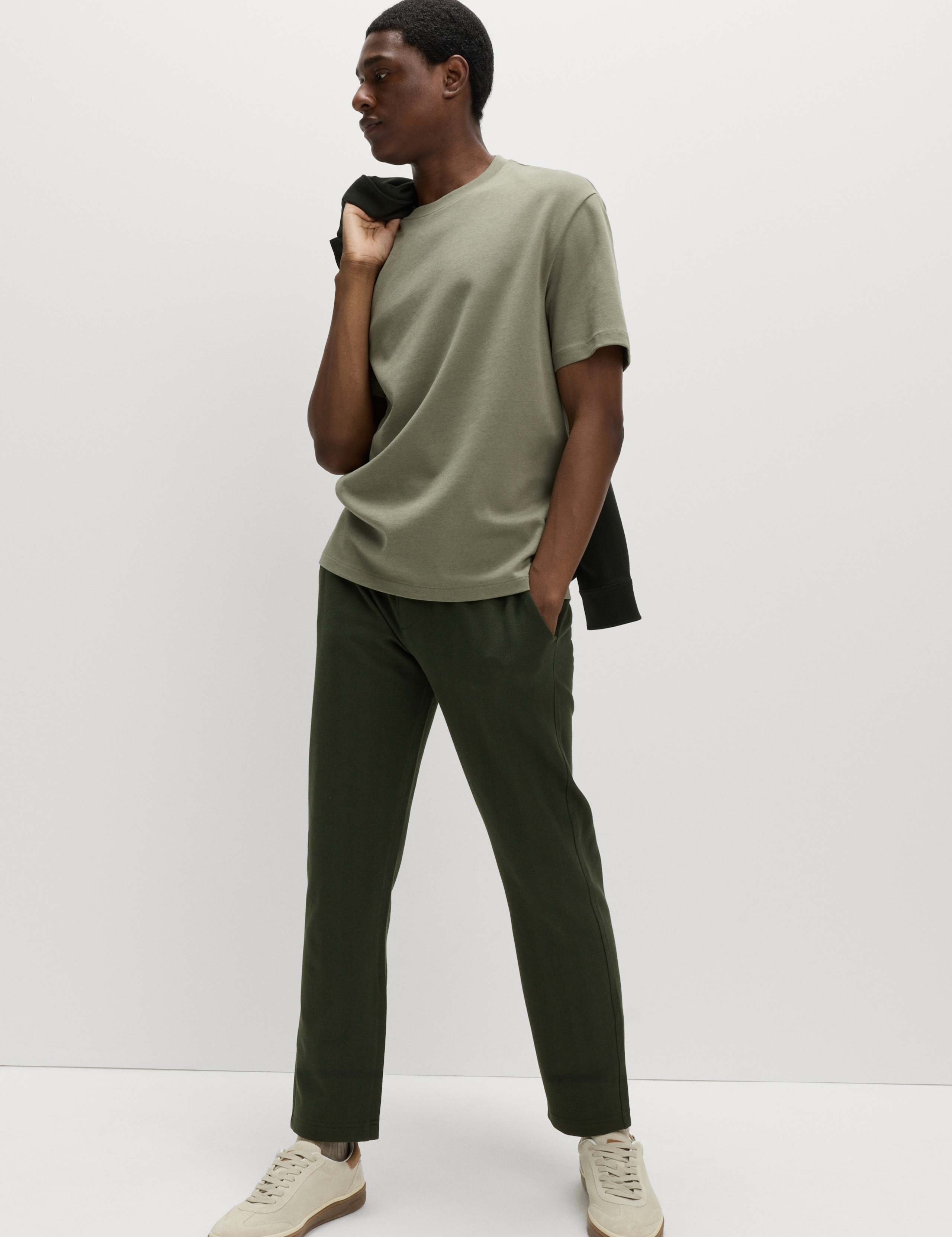 Cotton Rich Herringbone Joggers 3 of 4