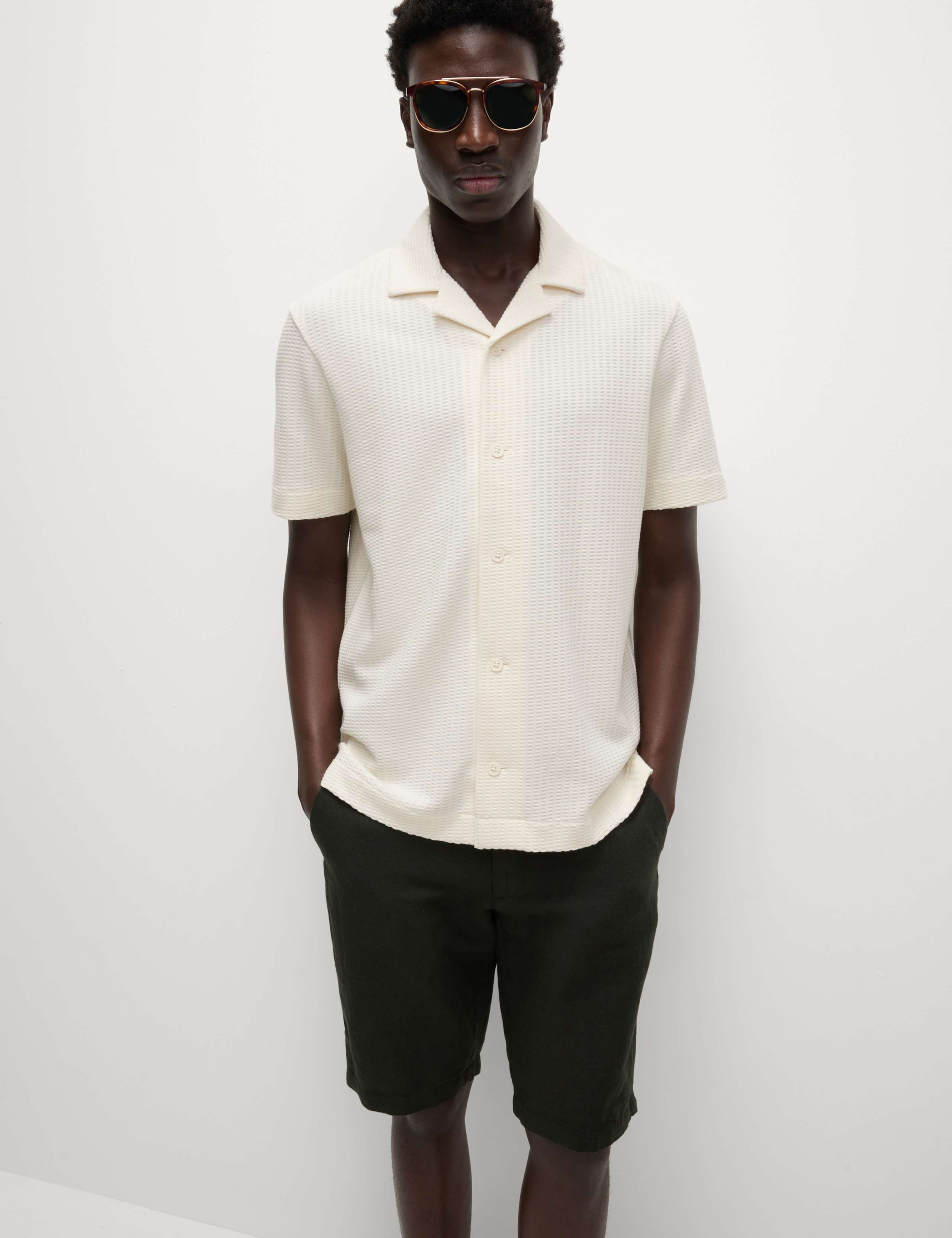 Cotton Rich Seersucker Polo Shirt 4 of 6