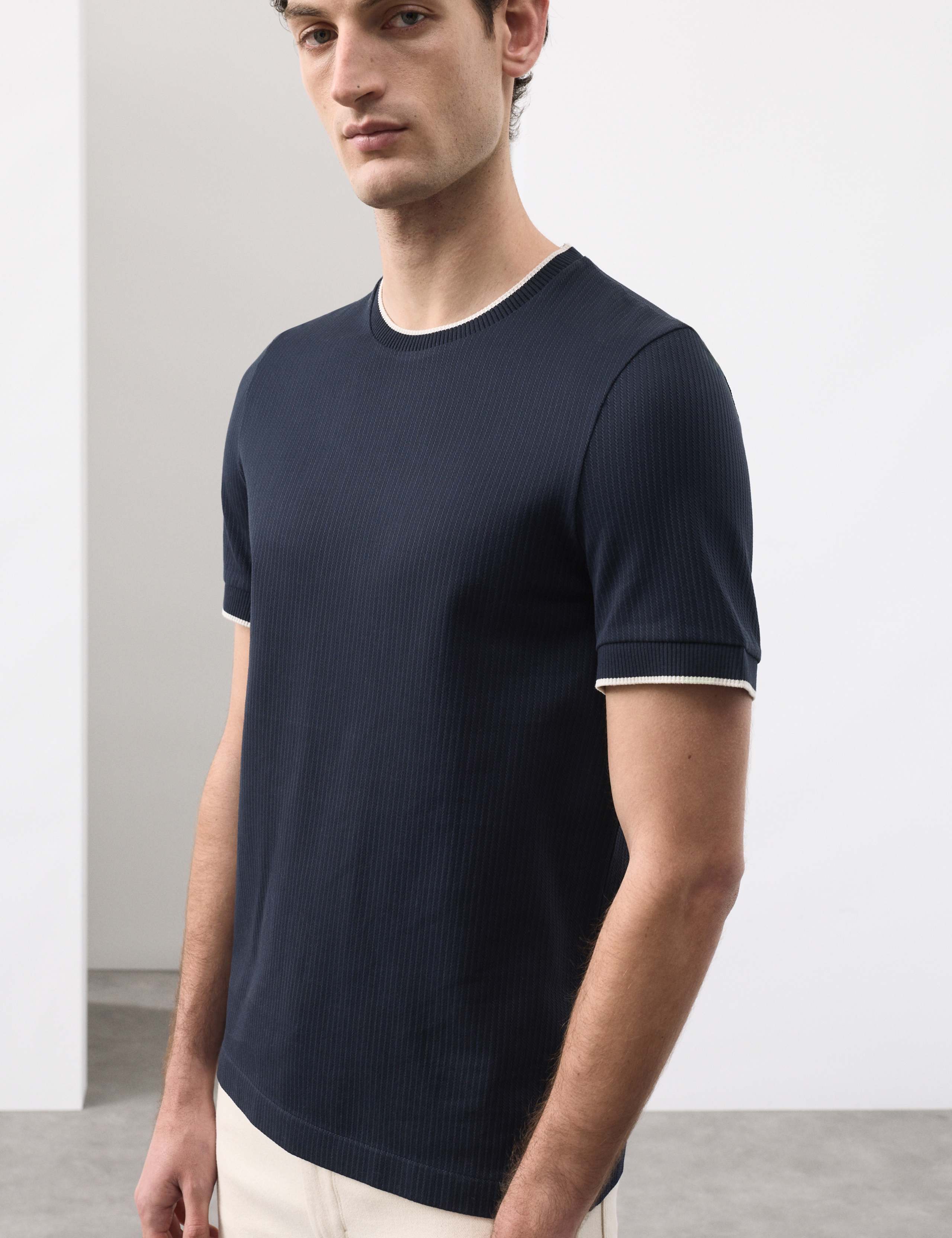 Pure Cotton Jacquard T-Shirt 5 of 7