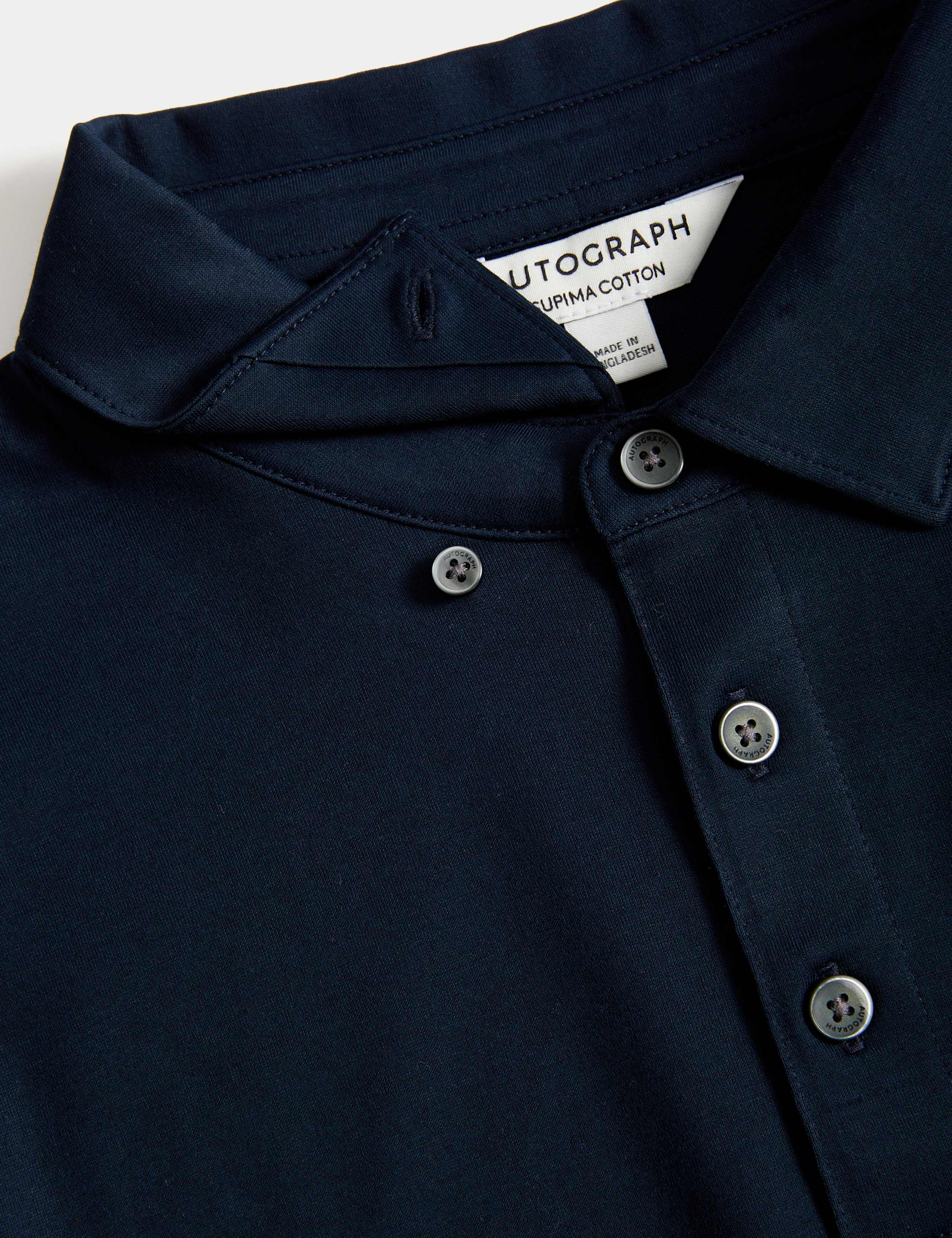 Pure Supima® Cotton Long Sleeve Polo Shirt 7 of 7