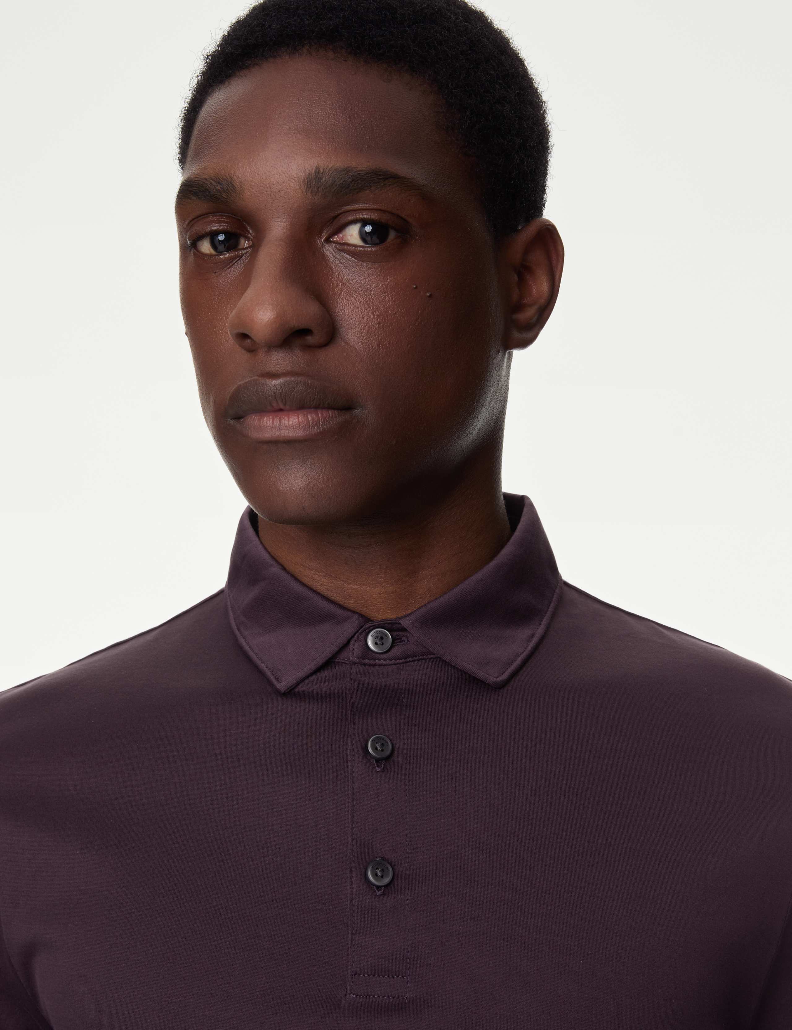 Pure Supima® Cotton Long Sleeve Polo Shirt 3 of 5