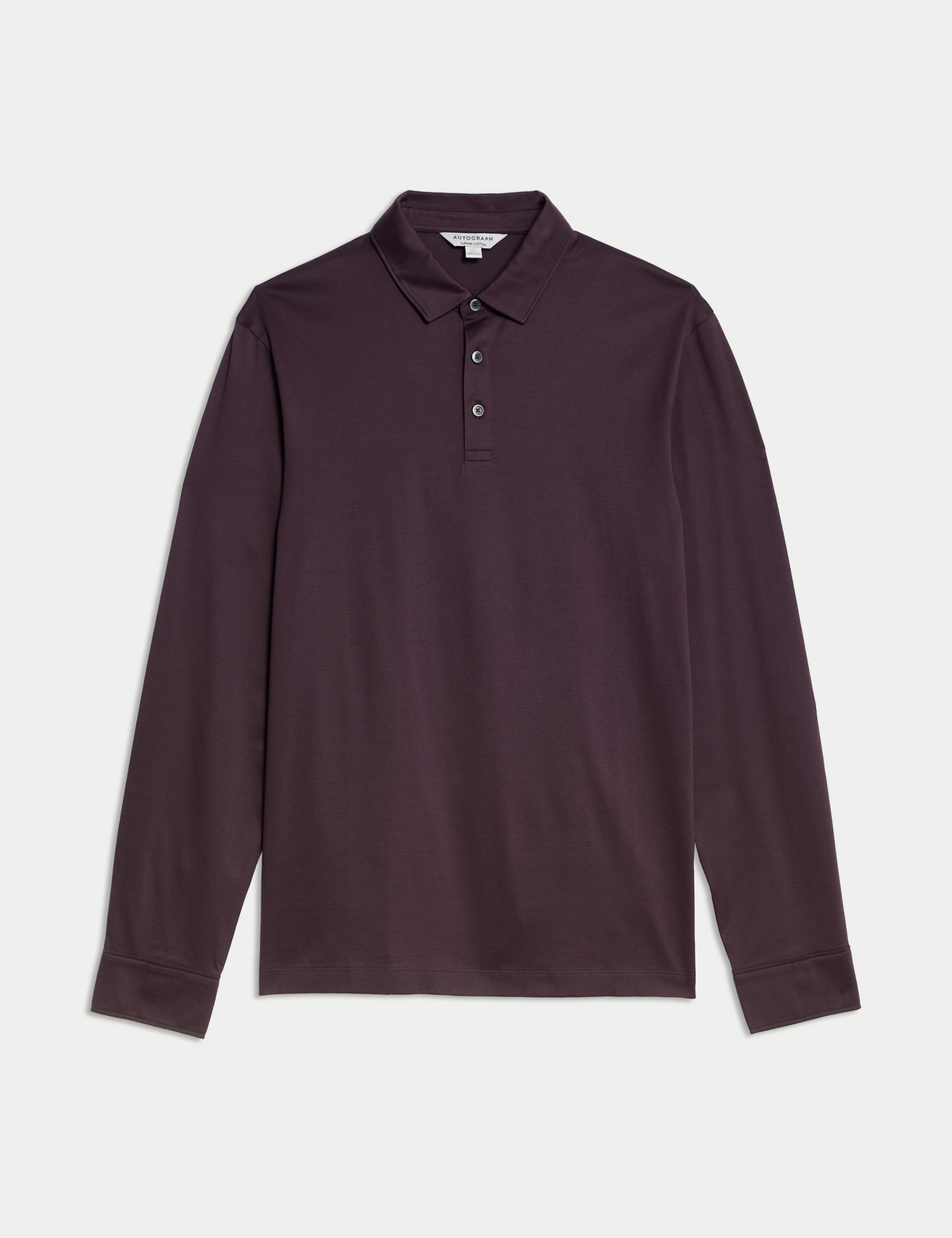 Pure Supima® Cotton Long Sleeve Polo Shirt 2 of 5