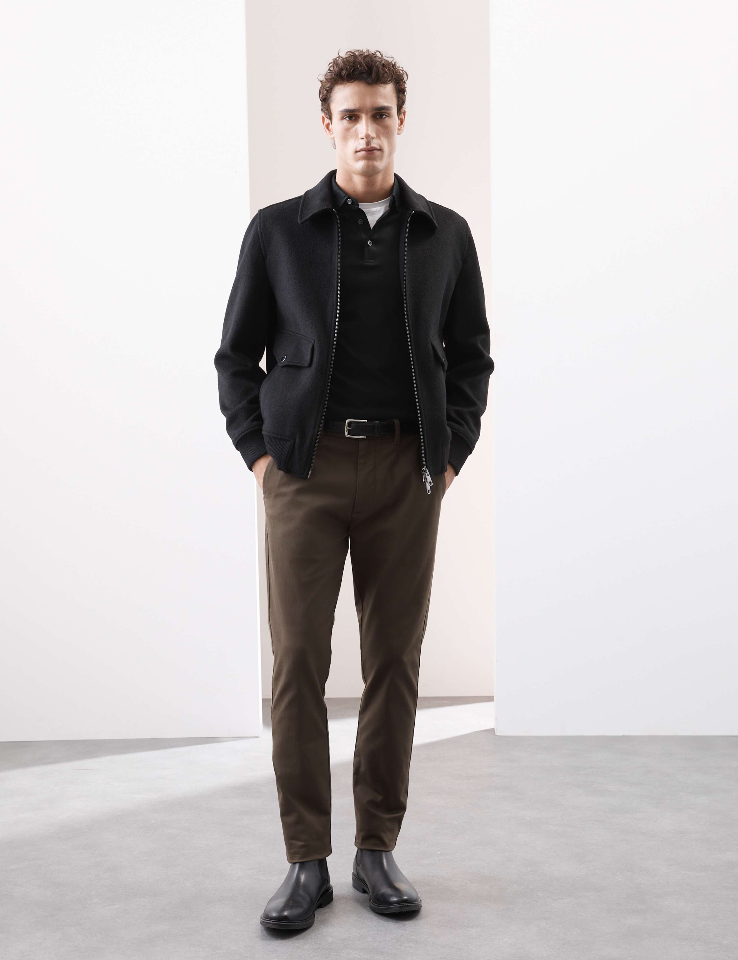 Pure Supima® Cotton Long Sleeve Polo Shirt 3 of 6