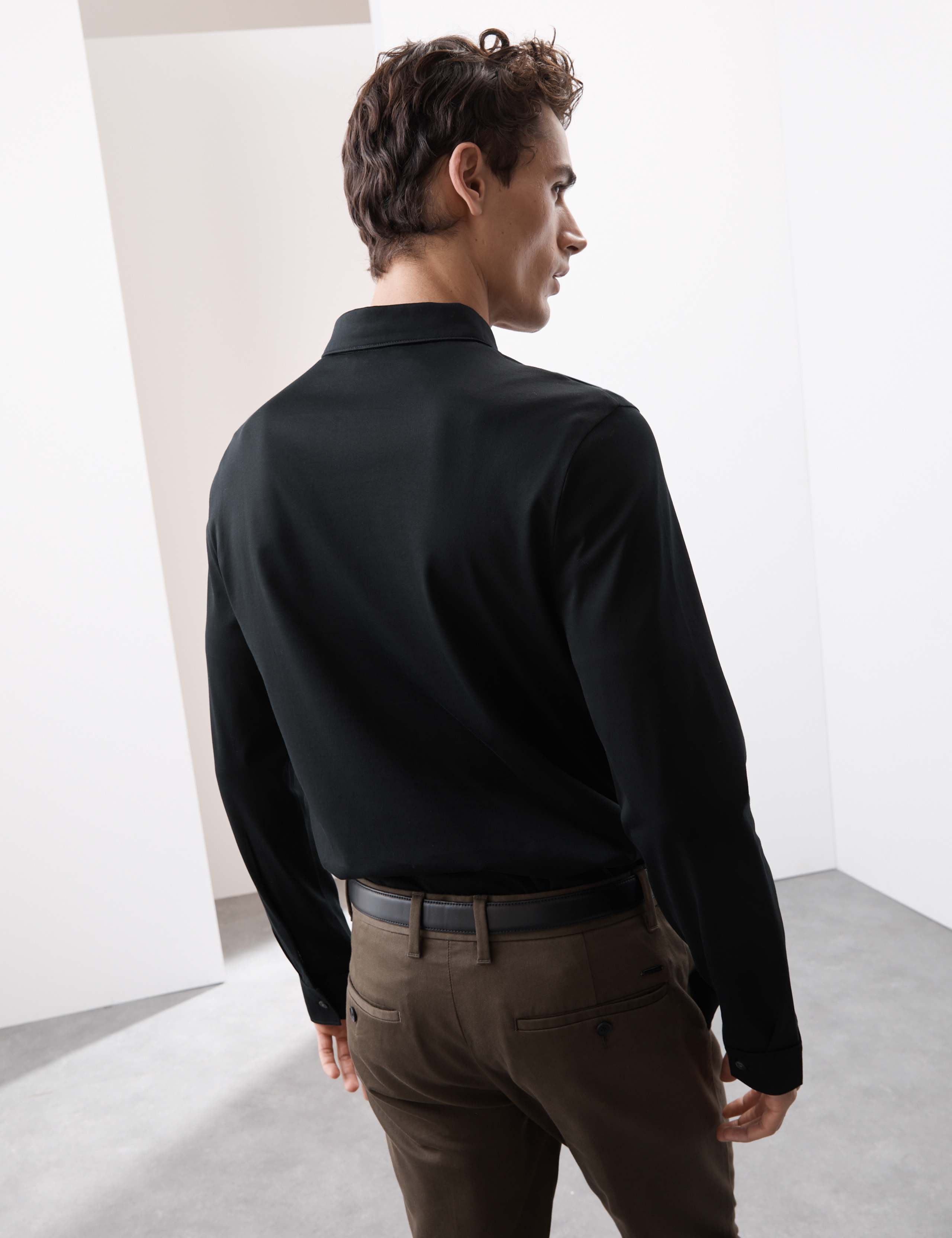 Pure Supima® Cotton Long Sleeve Polo Shirt 6 of 6