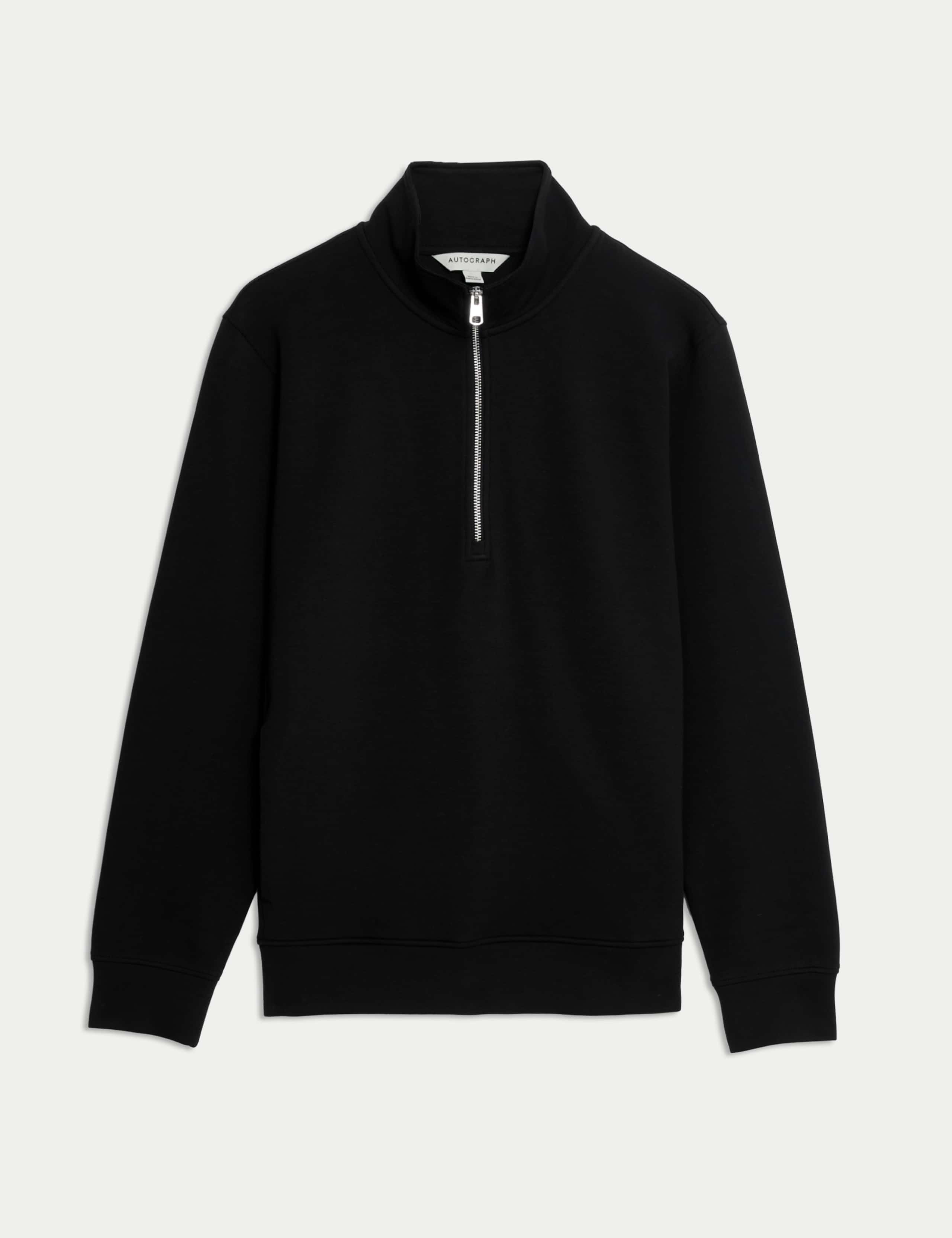 Cotton Rich Half Zip Sweatshirt 2 of 7