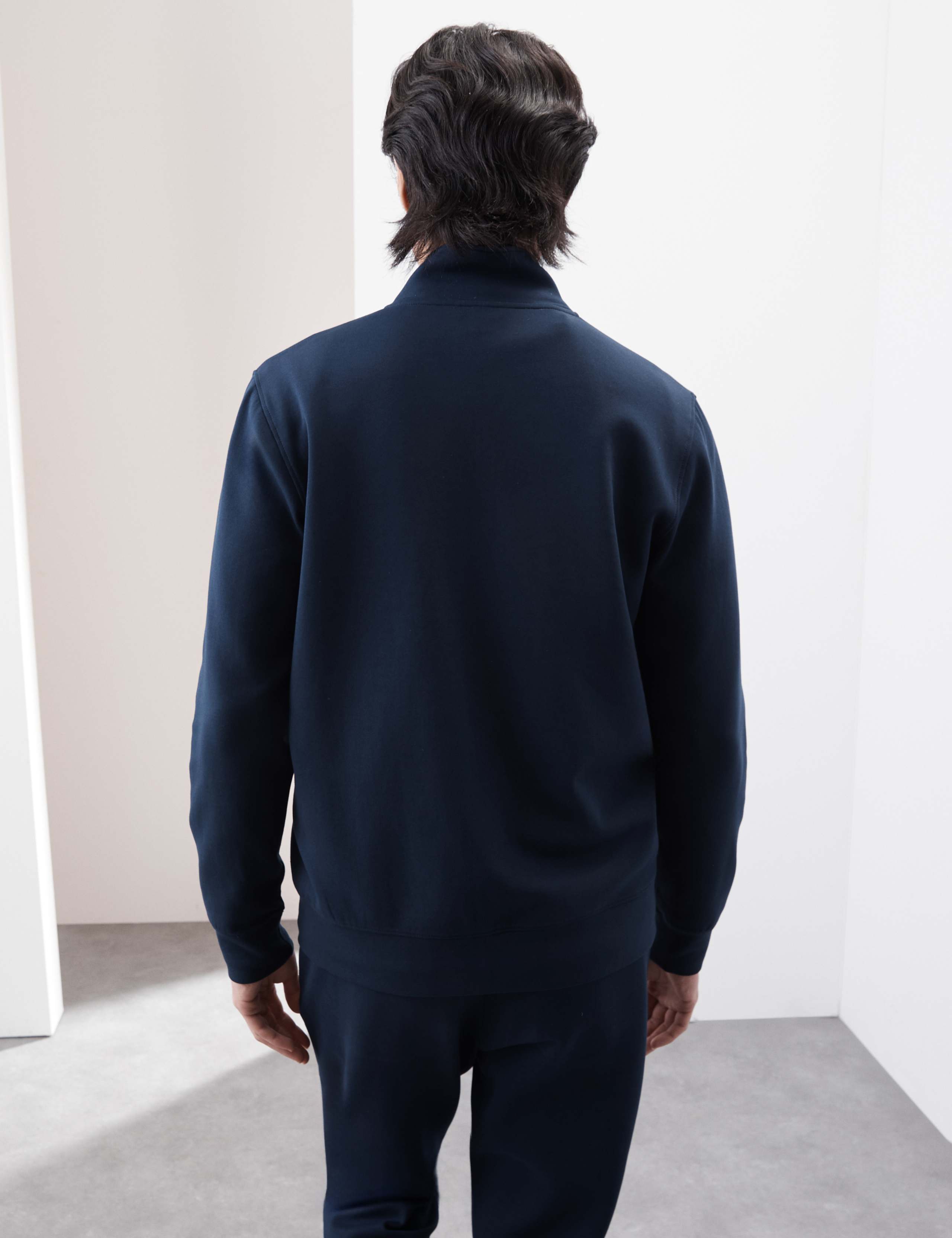 Cotton Rich Zip Up Funnel Neck Jacket 5 of 6