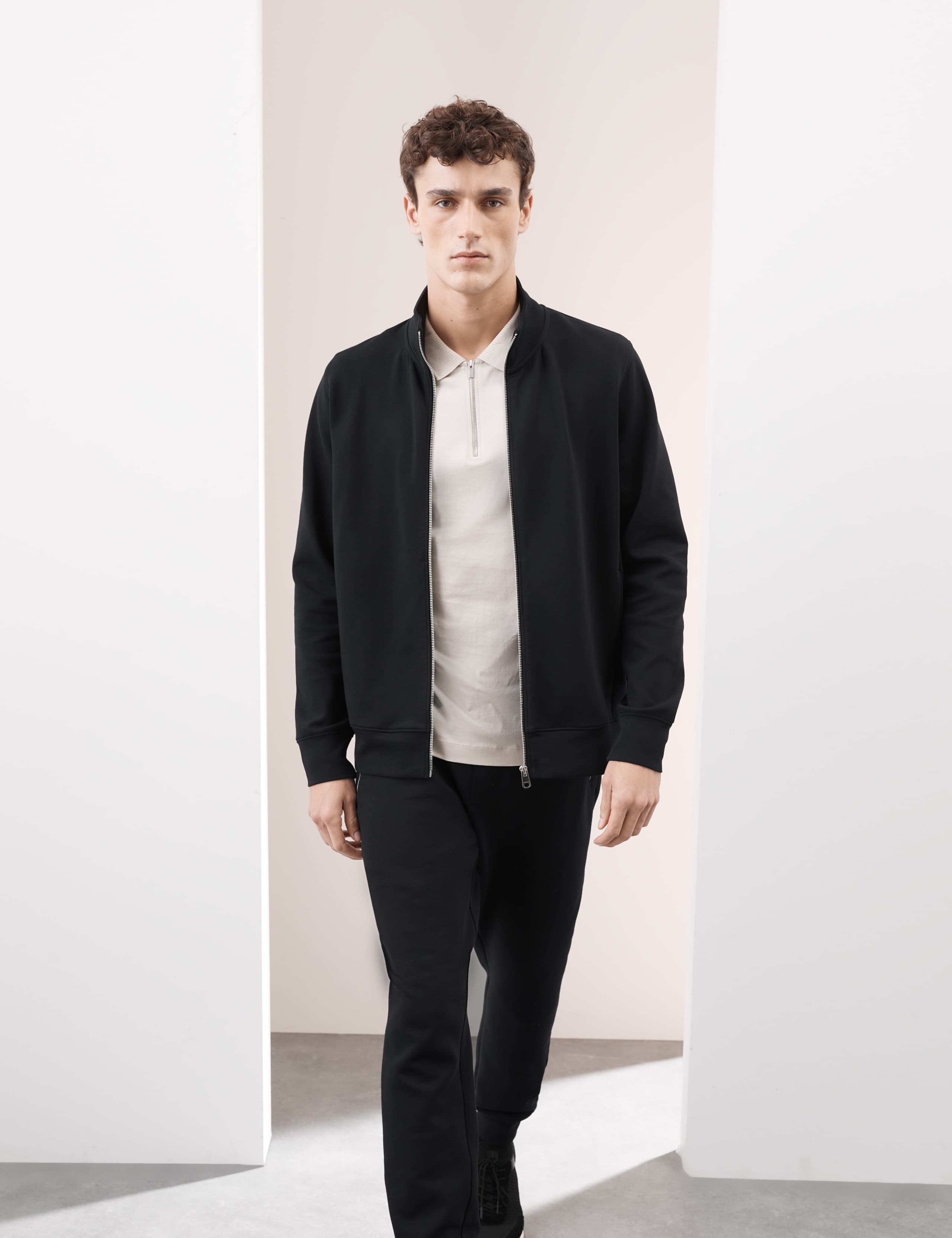 Cotton Rich Zip Up Funnel Neck Jacket 4 of 7