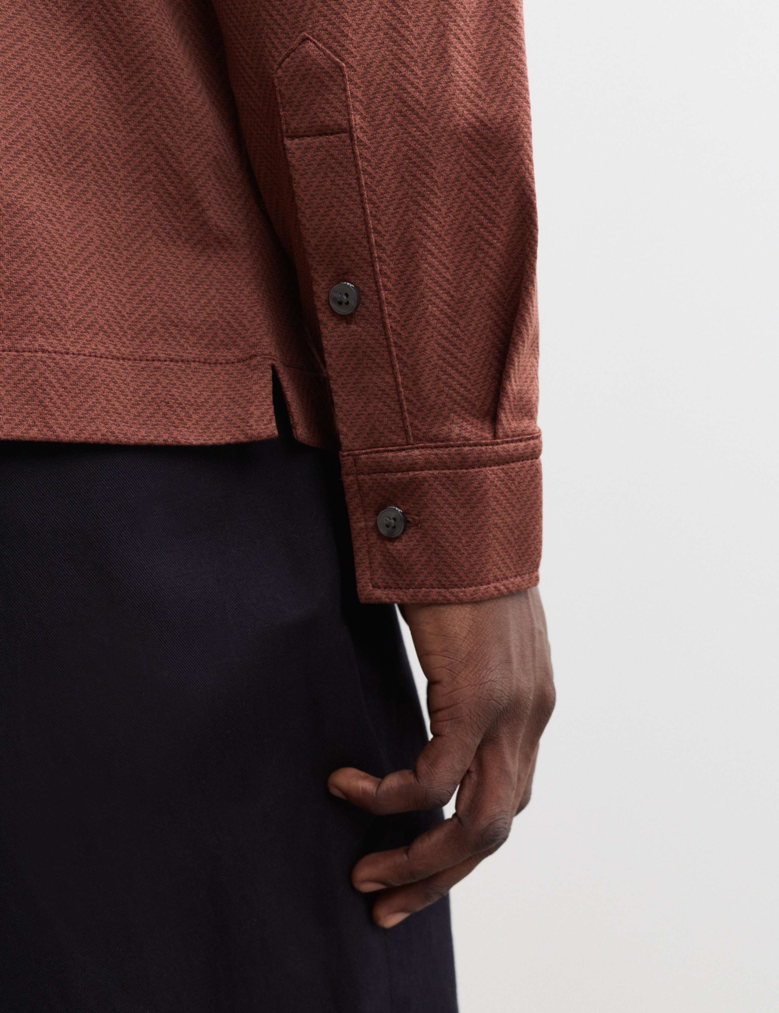 Pure Cotton Textured Long Sleeve Polo Shirt 4 of 6