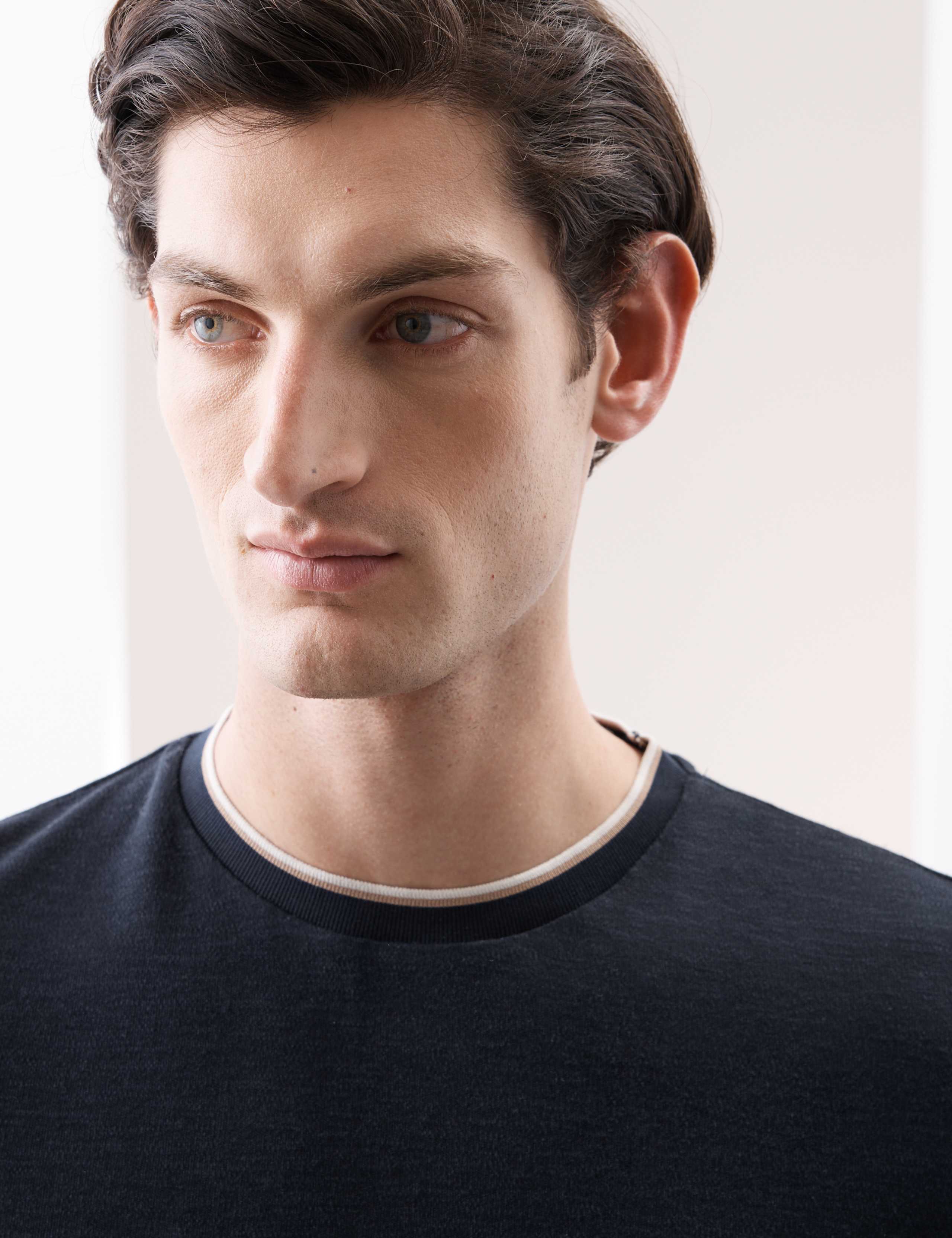 Linen Blend Crew Neck T-Shirt 5 of 6