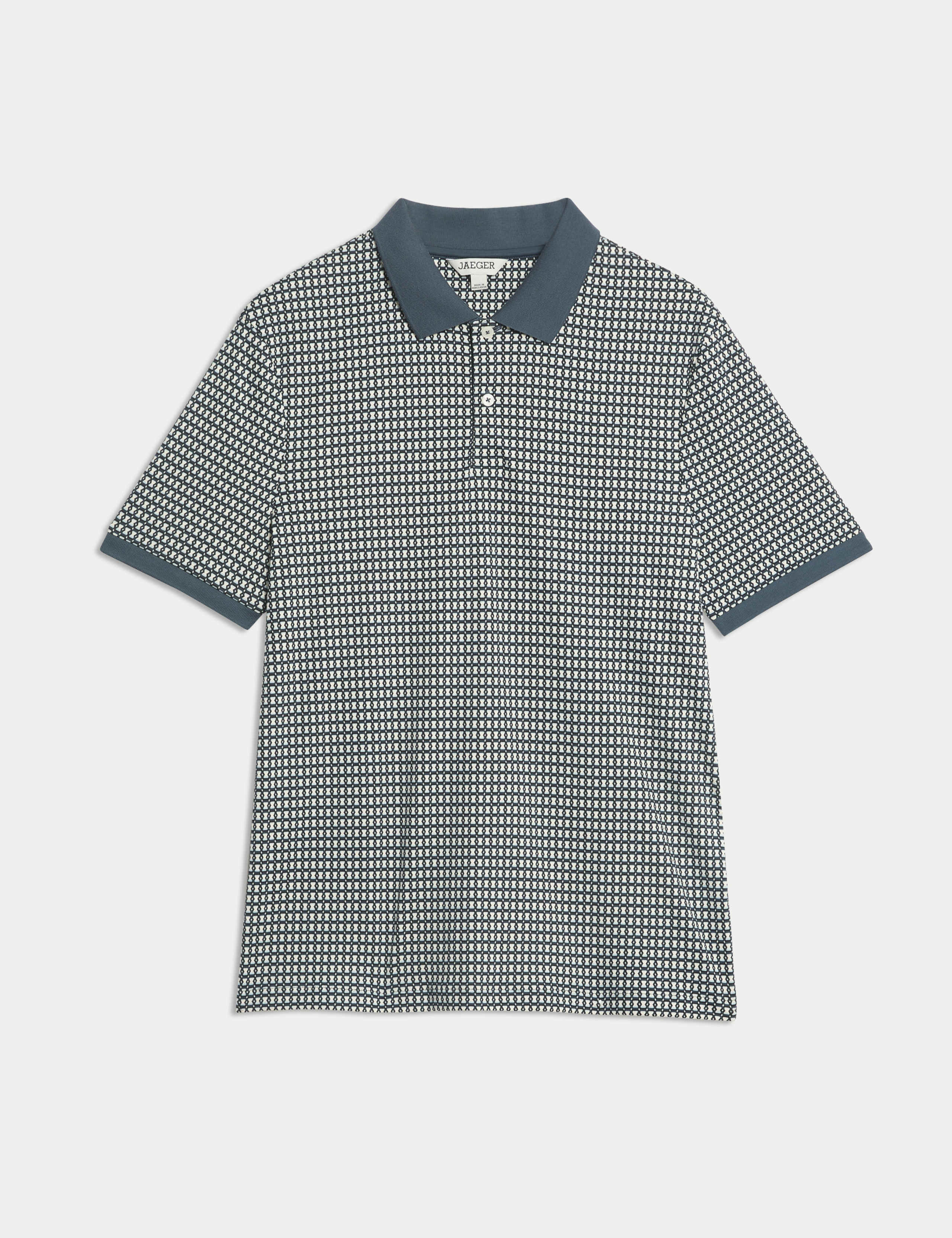 Pure Cotton Chain Print Polo Shirt 2 of 7