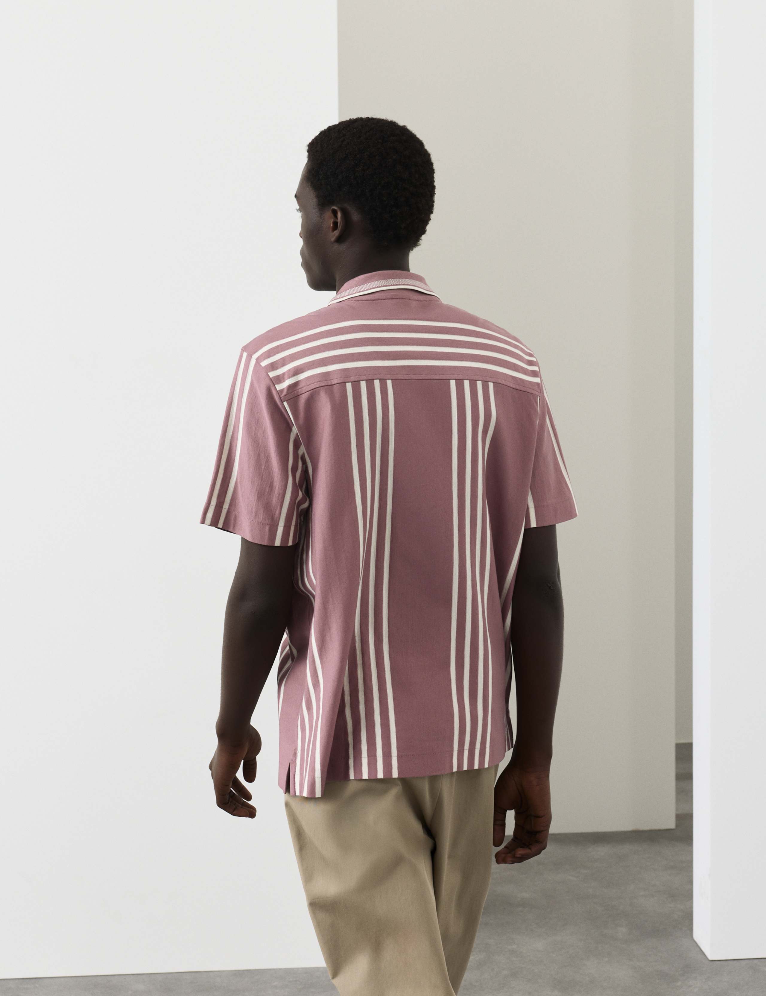 Pure Cotton Textured Revere Polo Shirt 5 of 6