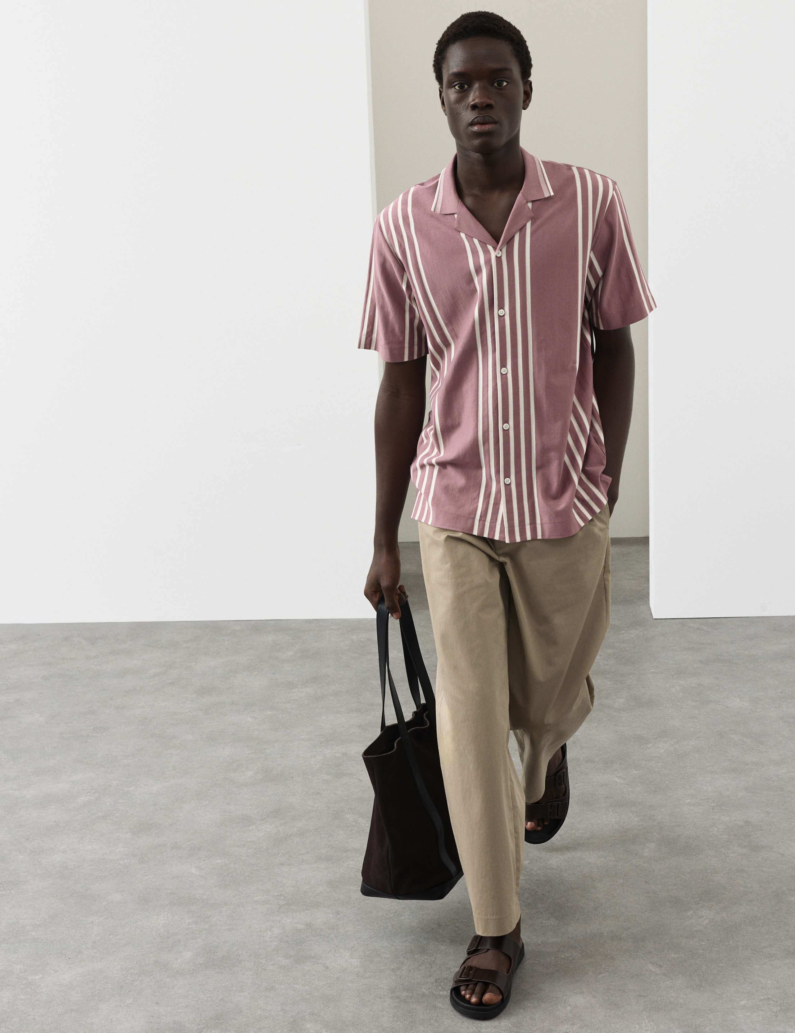 Pure Cotton Textured Revere Polo Shirt 6 of 6