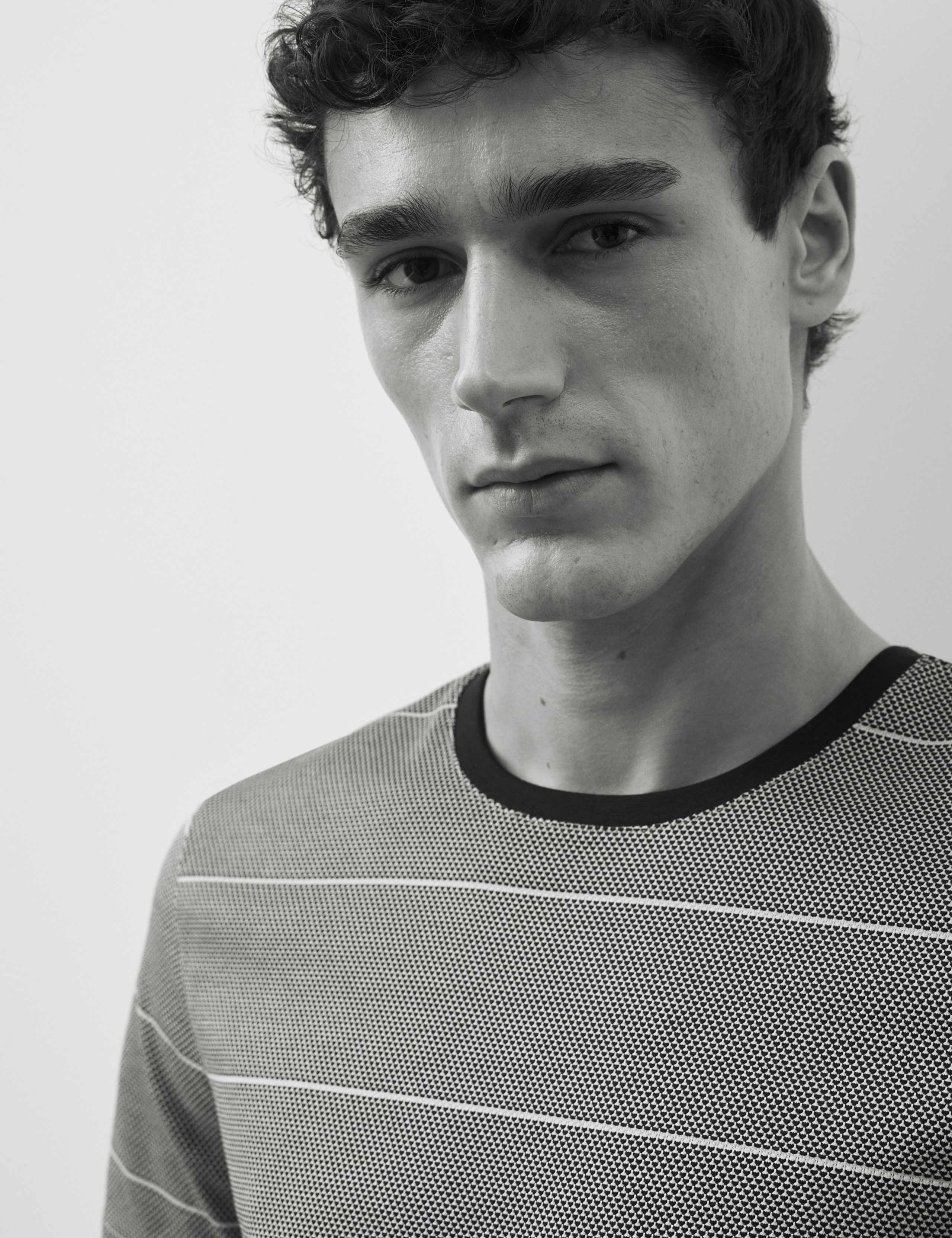 Pure Cotton Textured Striped T-Shirt 4 of 5