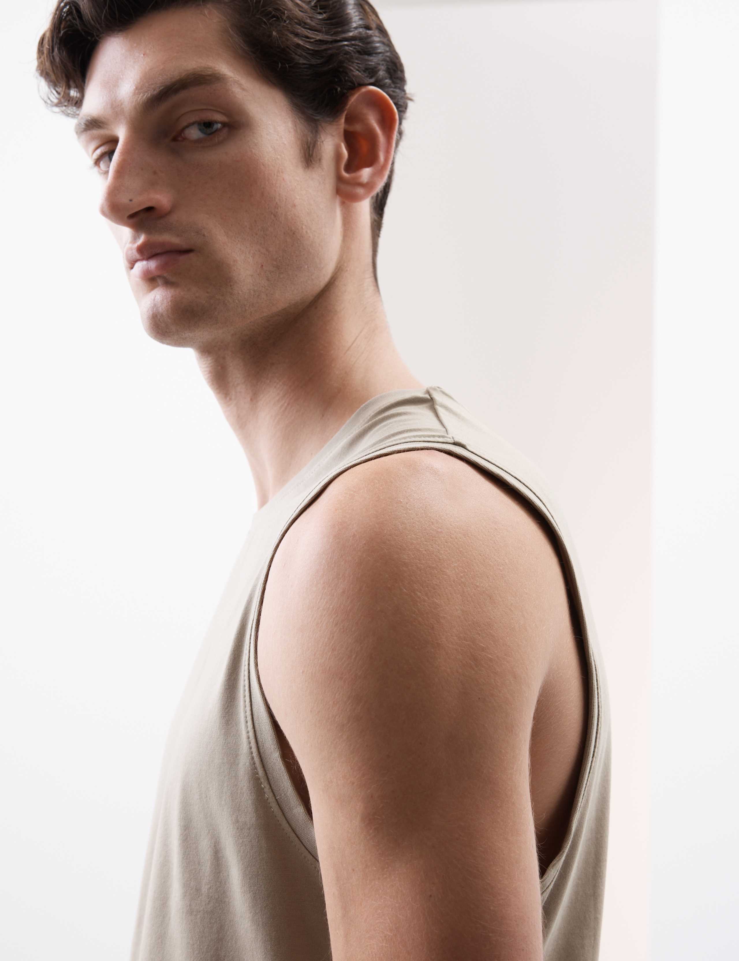 Pure Supima® Cotton Crew Neck Vest 1 of 6