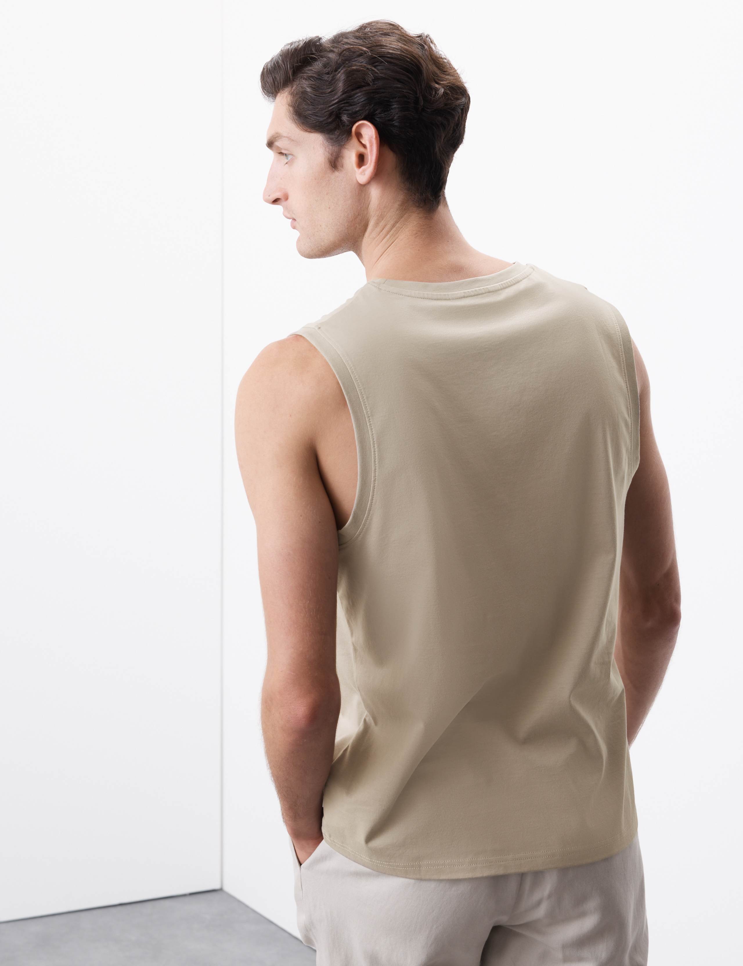 Pure Supima® Cotton Crew Neck Vest 3 of 6
