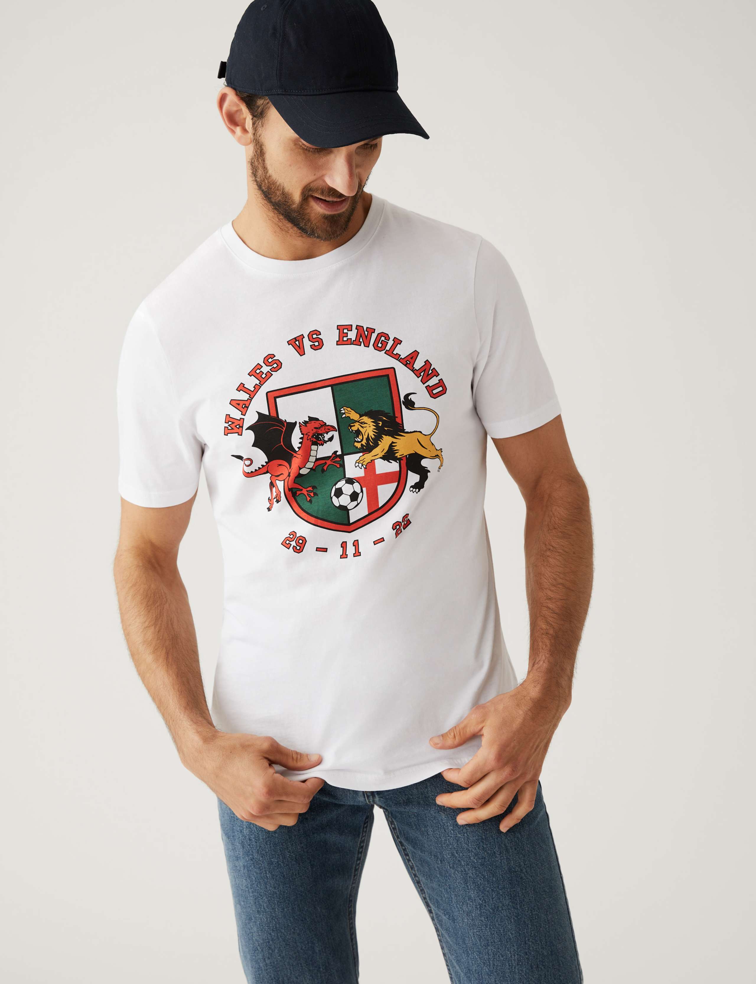 Men's Pure Cotton England v Wales T-Shirt 1 of 6