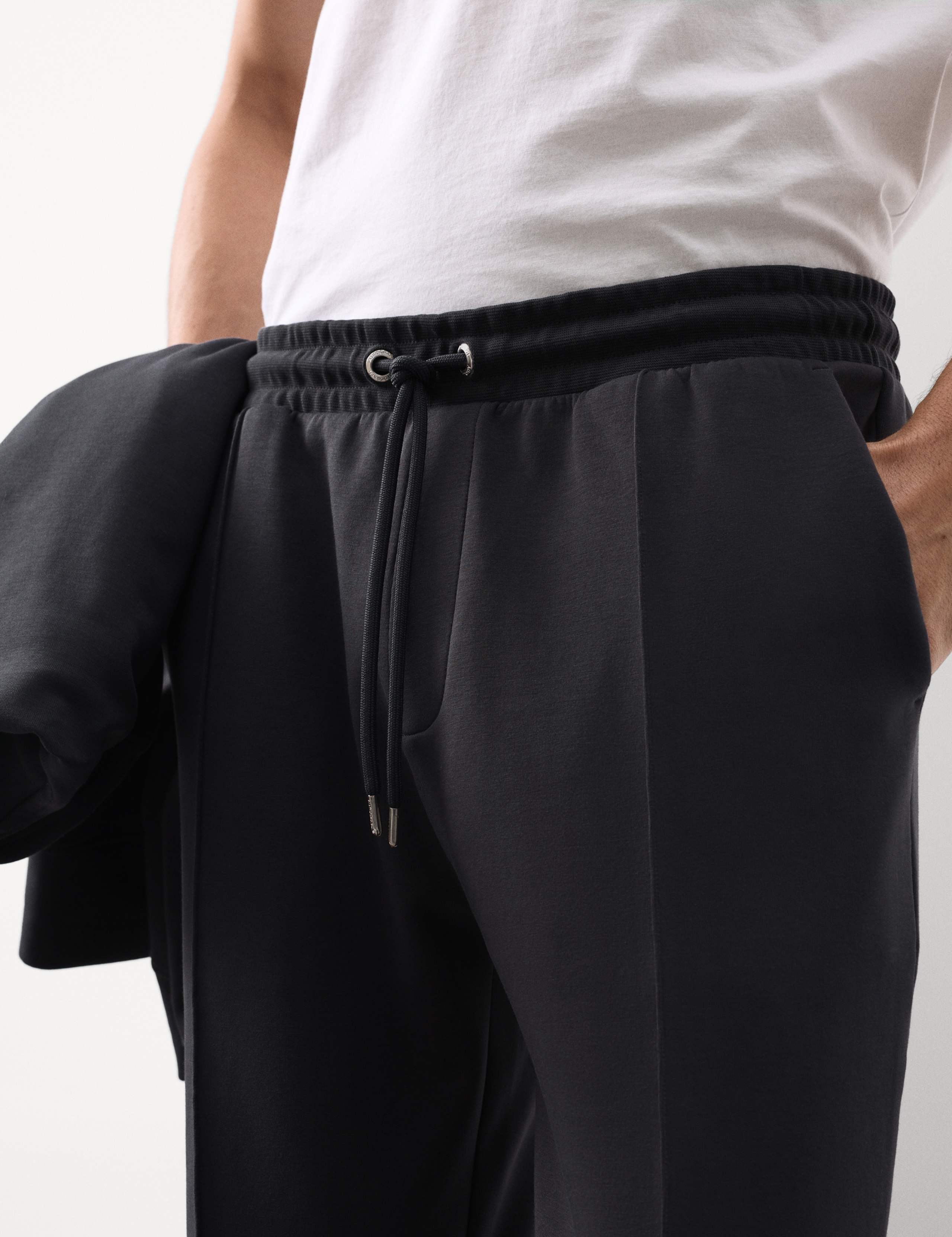 Cotton Rich Pintuck Straight Leg Joggers 5 of 7