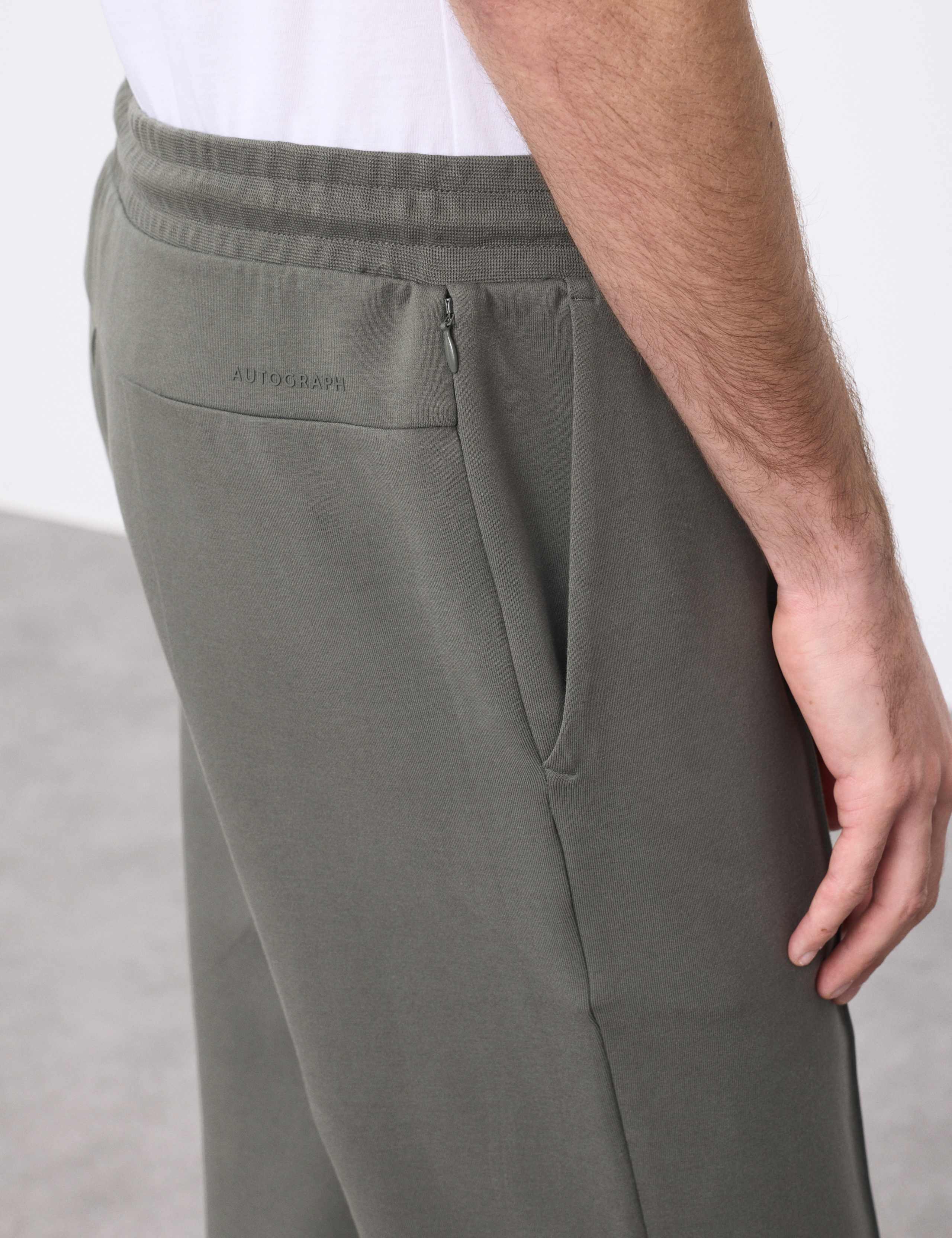 Cotton Rich Pintuck Straight Leg Joggers 4 of 7