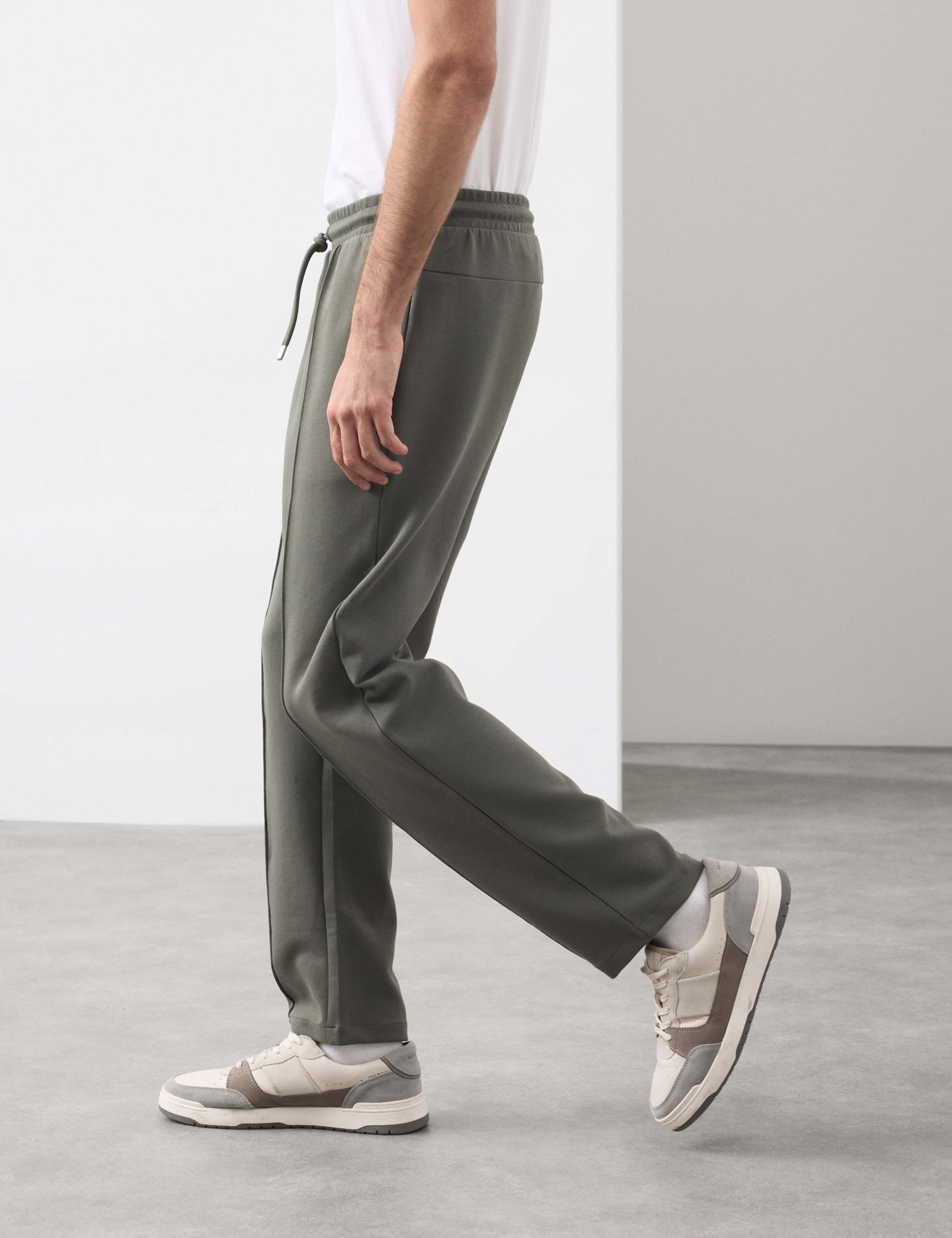 Cotton Rich Pintuck Straight Leg Joggers 5 of 7