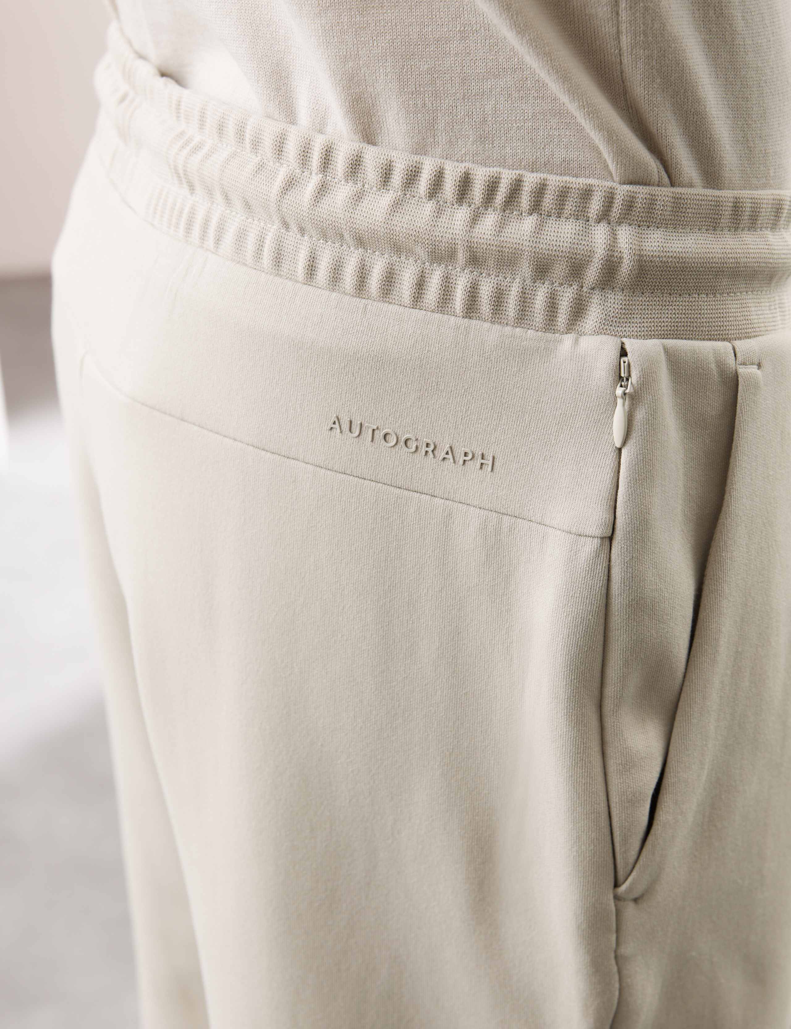 Cotton Rich Pintuck Straight Leg Joggers 6 of 7