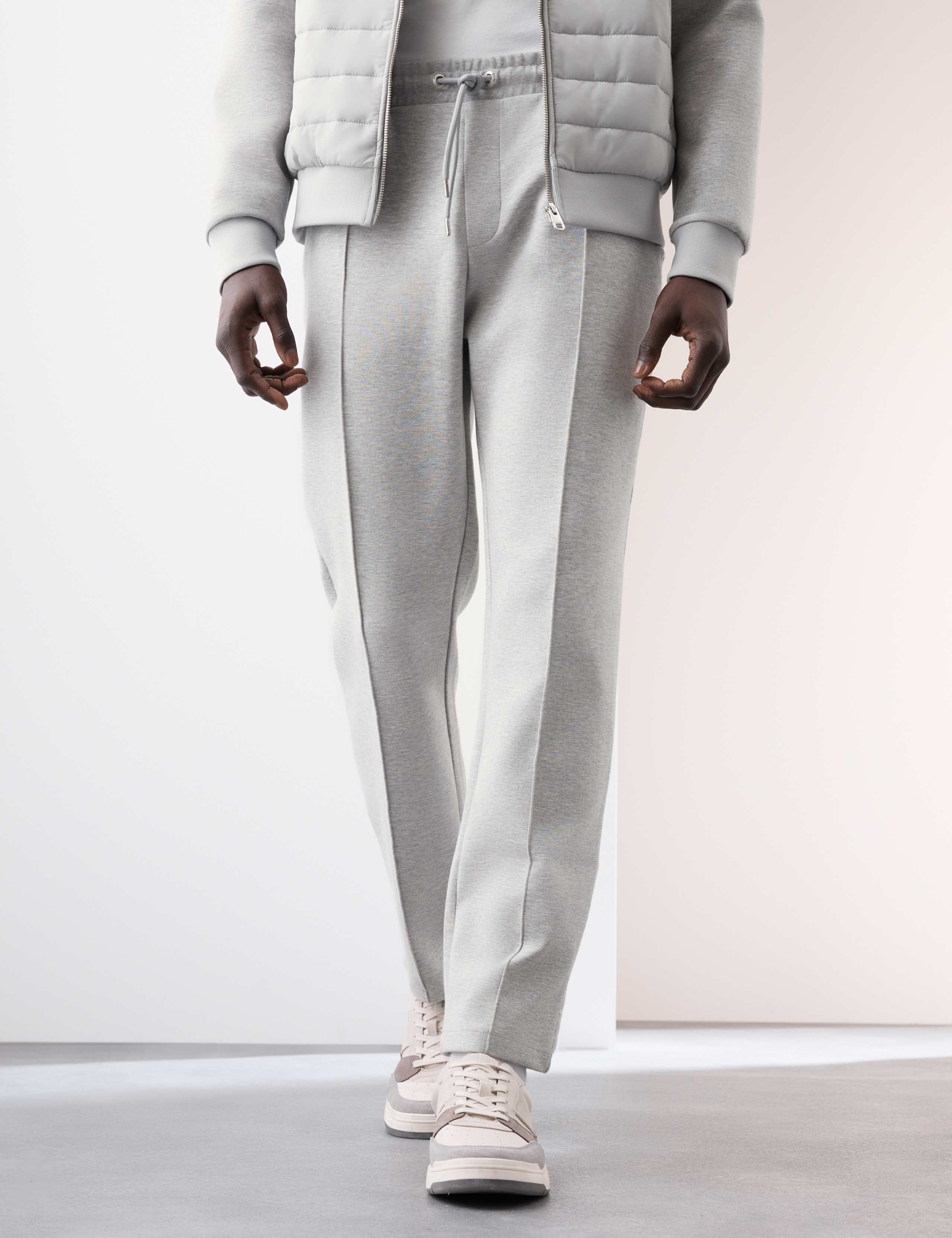 Cotton Rich Pintuck Straight Leg Joggers 1 of 7