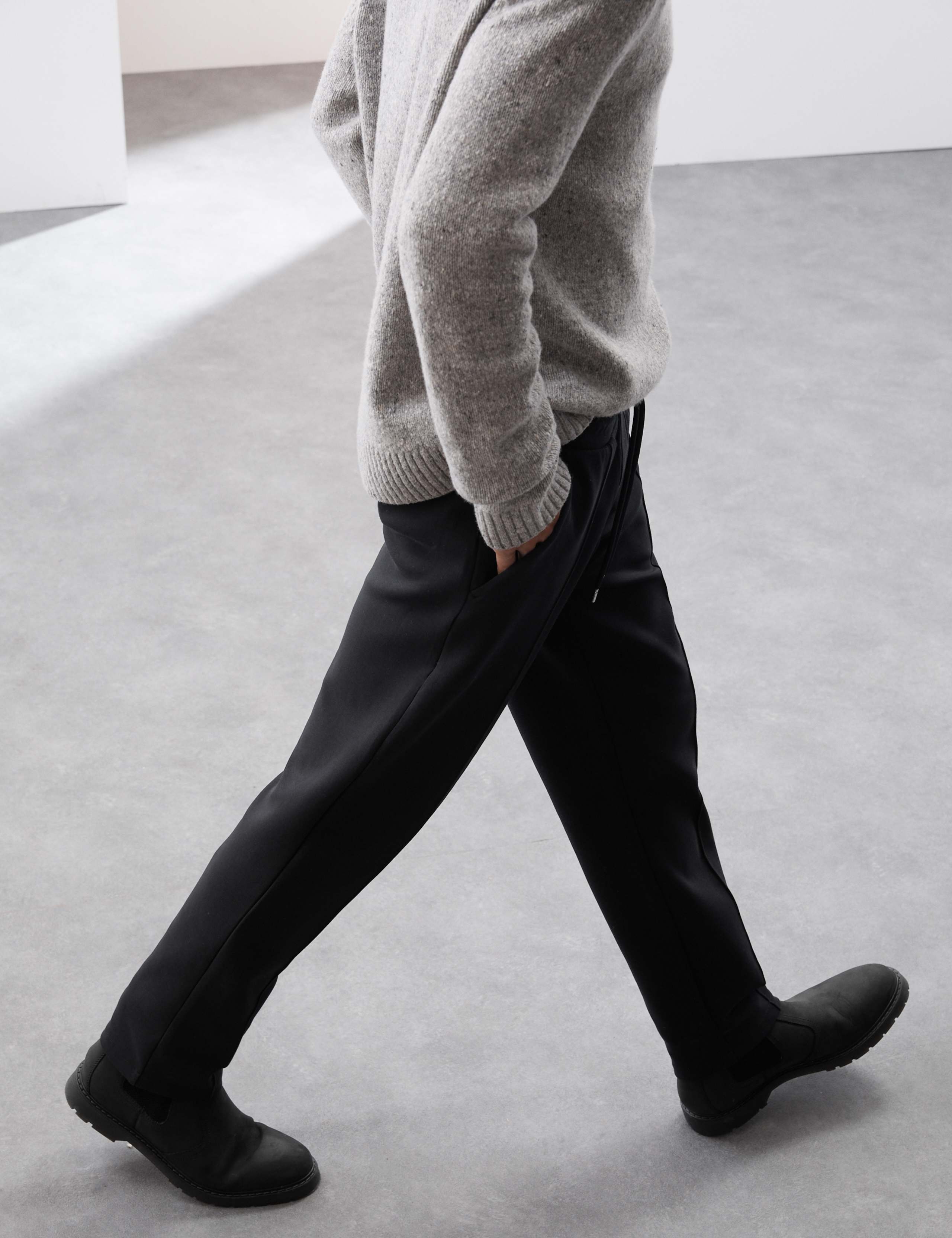 Cotton Rich Pintuck Straight Leg Joggers 4 of 8