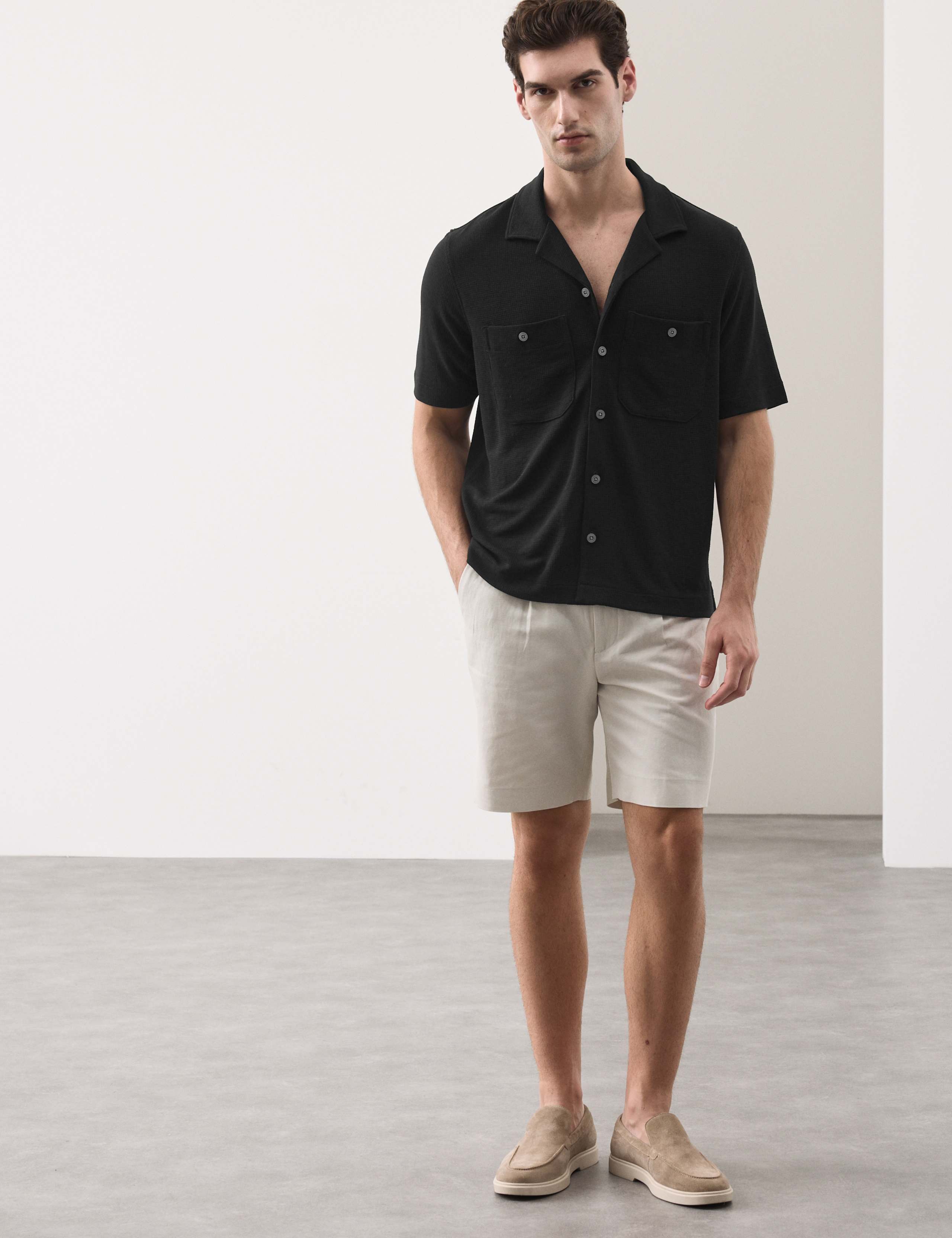 Modal Textured Short Sleeve Shirt 7 of 7