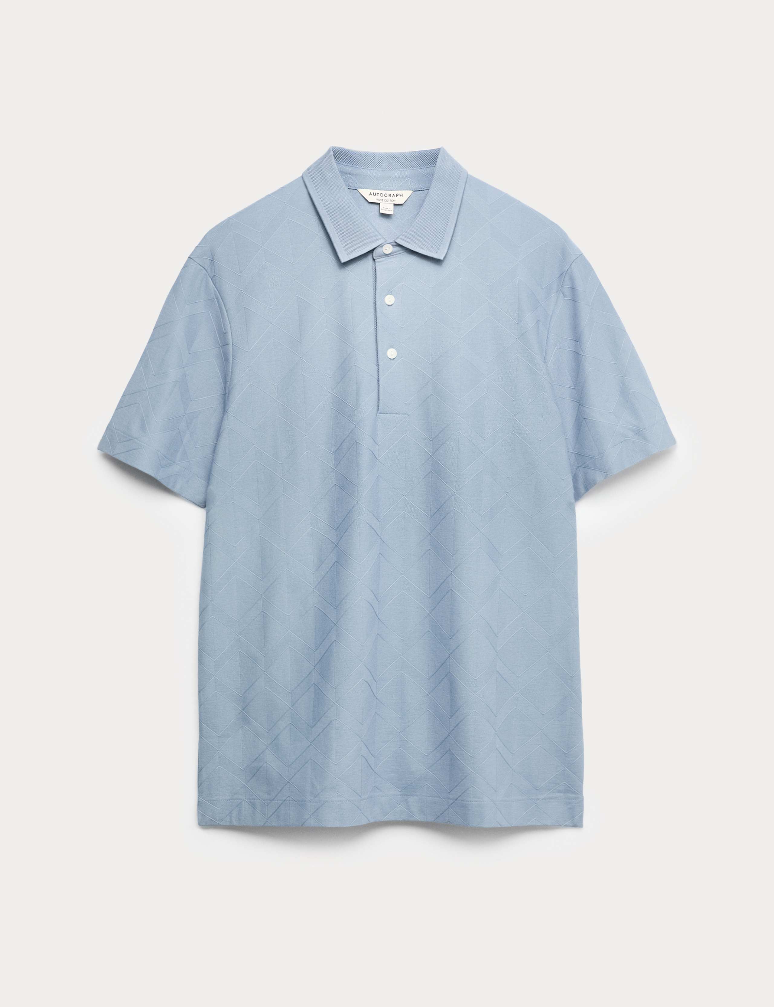Pure Cotton Textured Polo Shirt 2 of 6