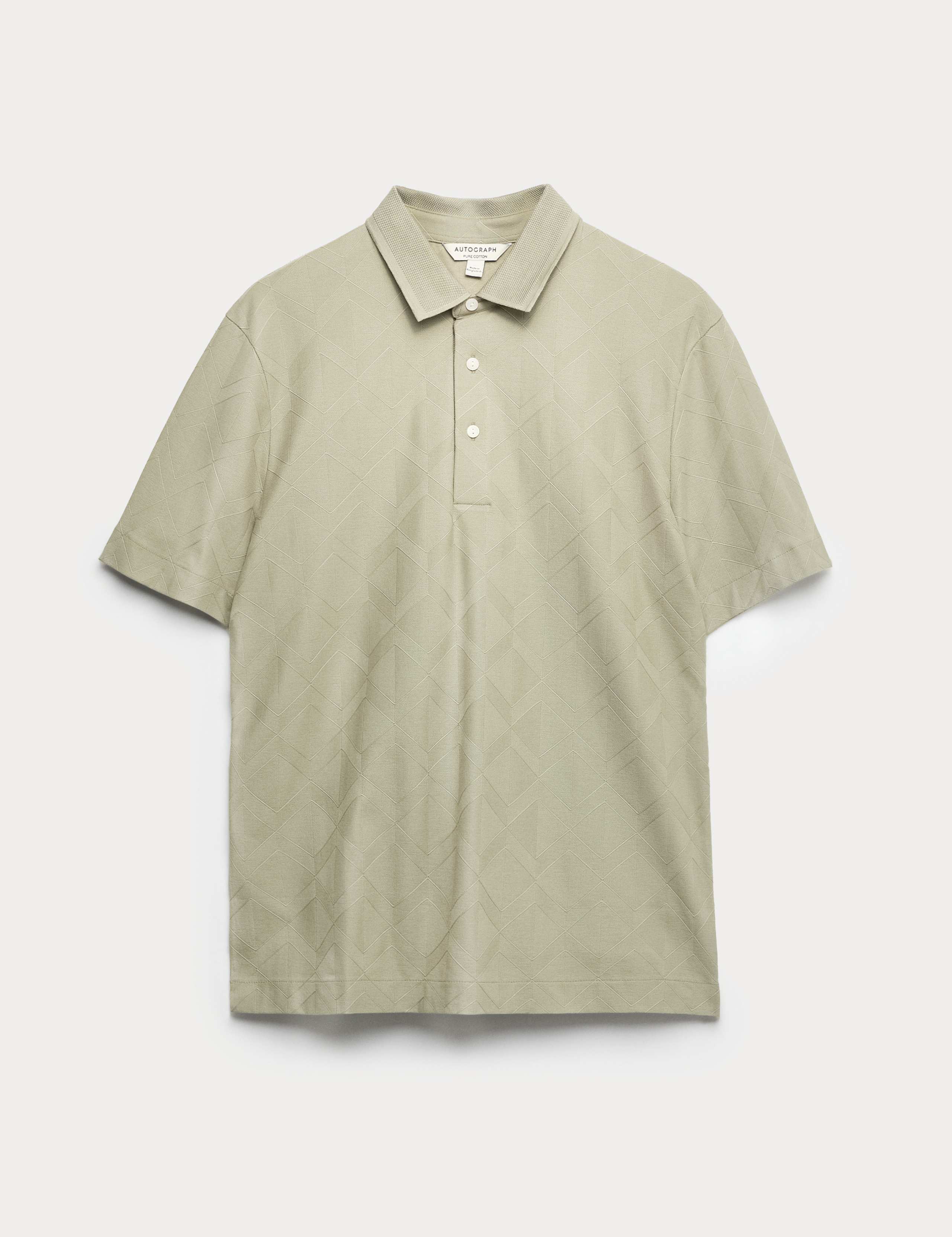 Pure Cotton Textured Polo Shirt 2 of 7