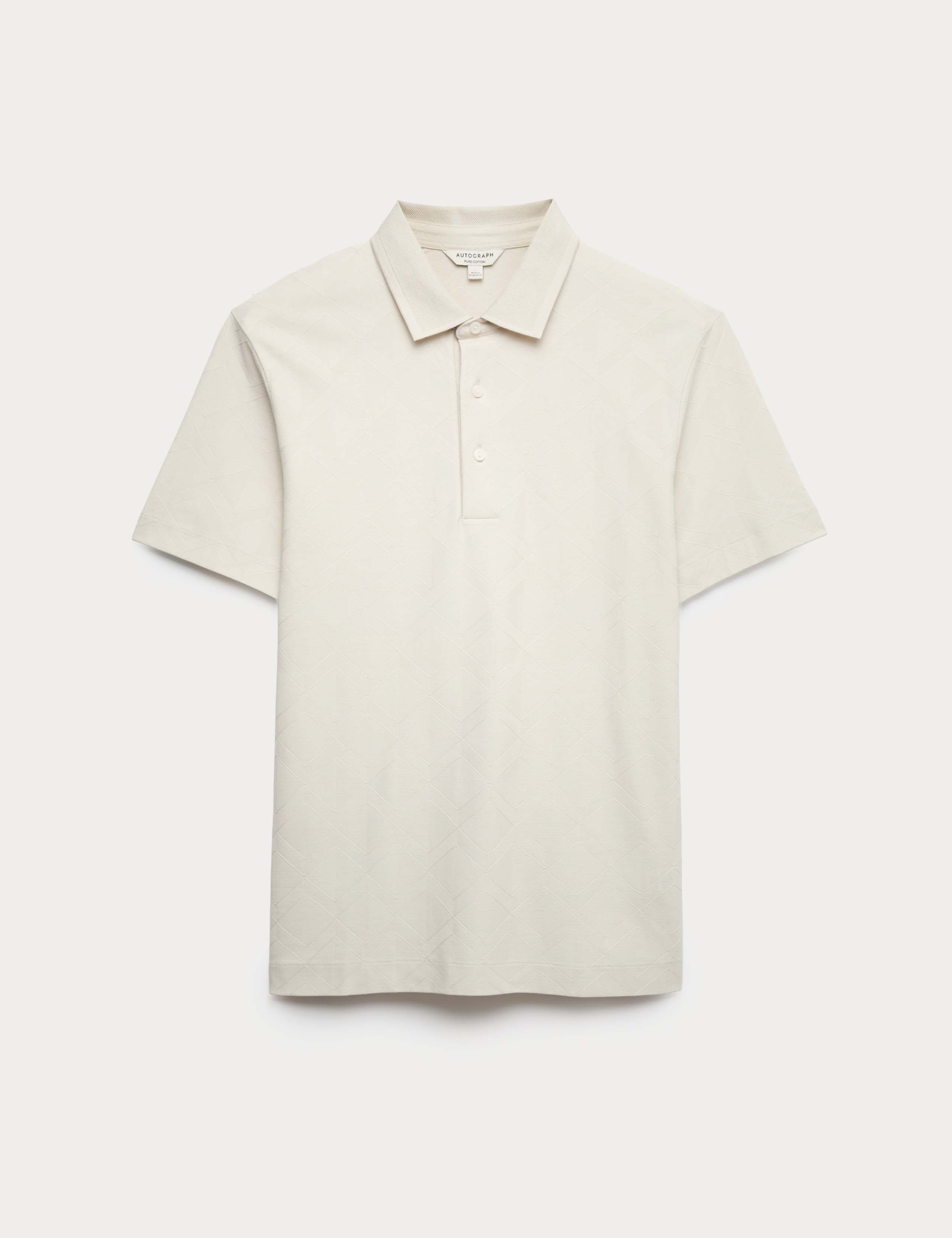 Pure Cotton Textured Polo Shirt 2 of 7
