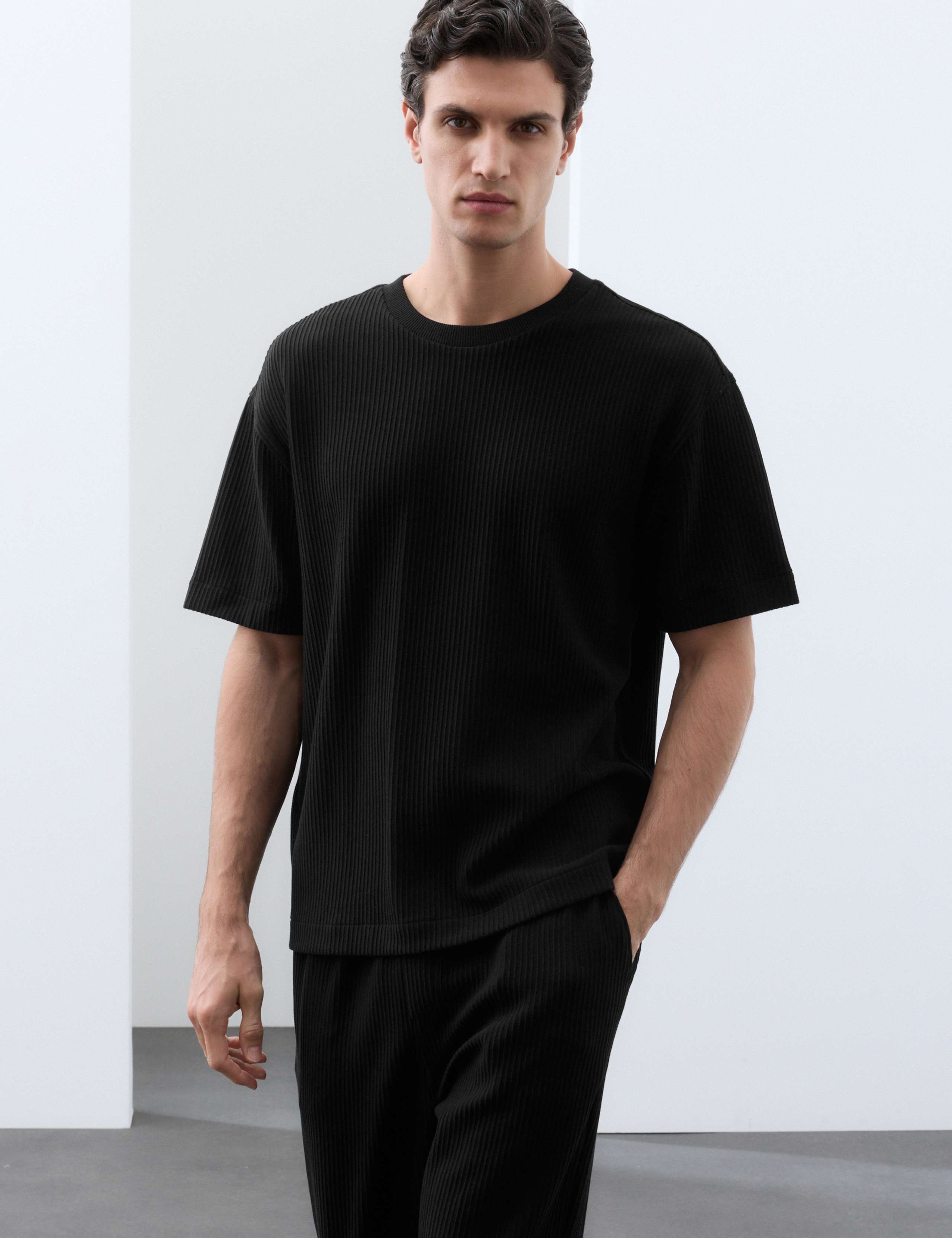 Cotton Rich Oversized Ottoman T-Shirt 1 of 6