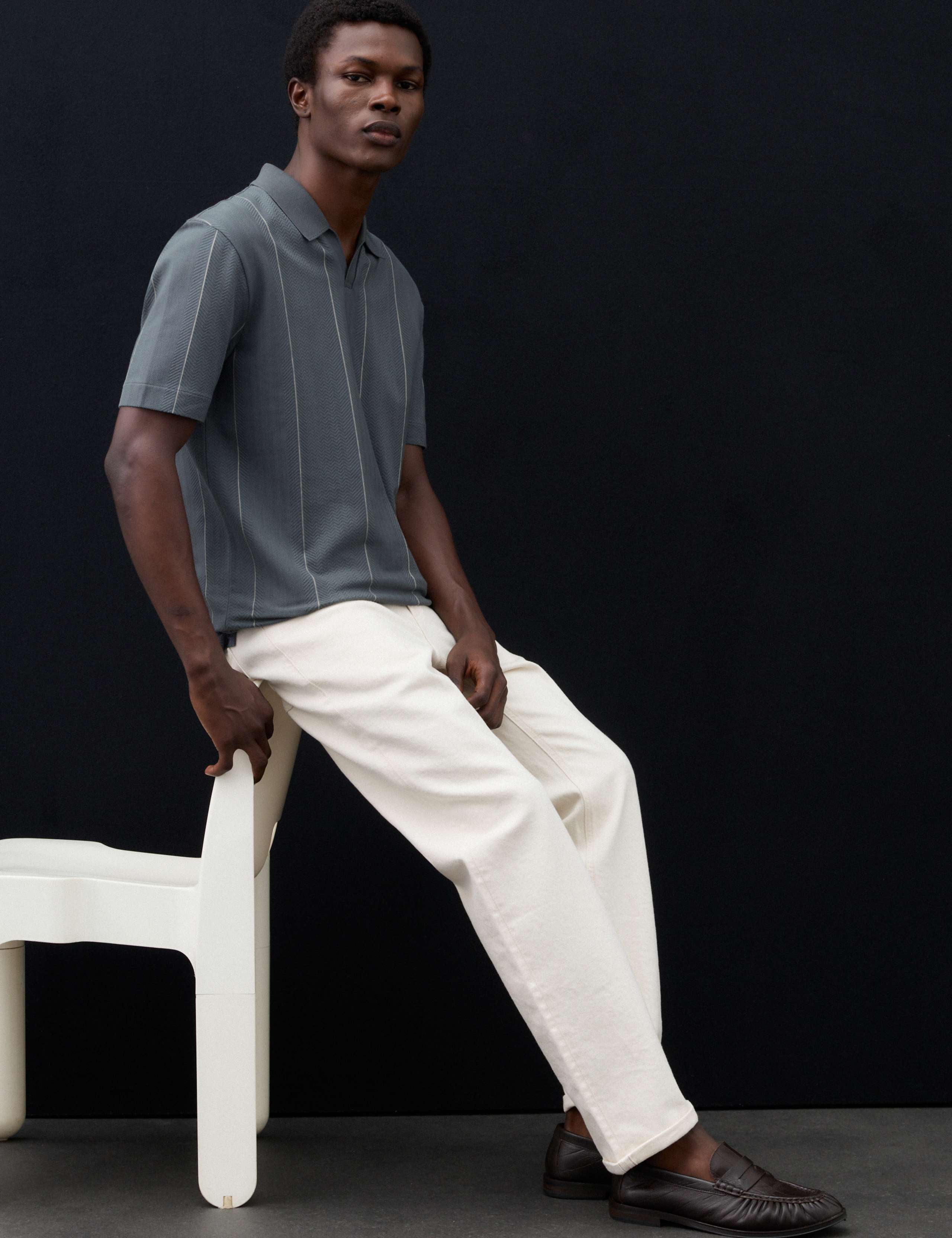 Supima® Cotton Rich Striped Polo Shirt 4 of 7