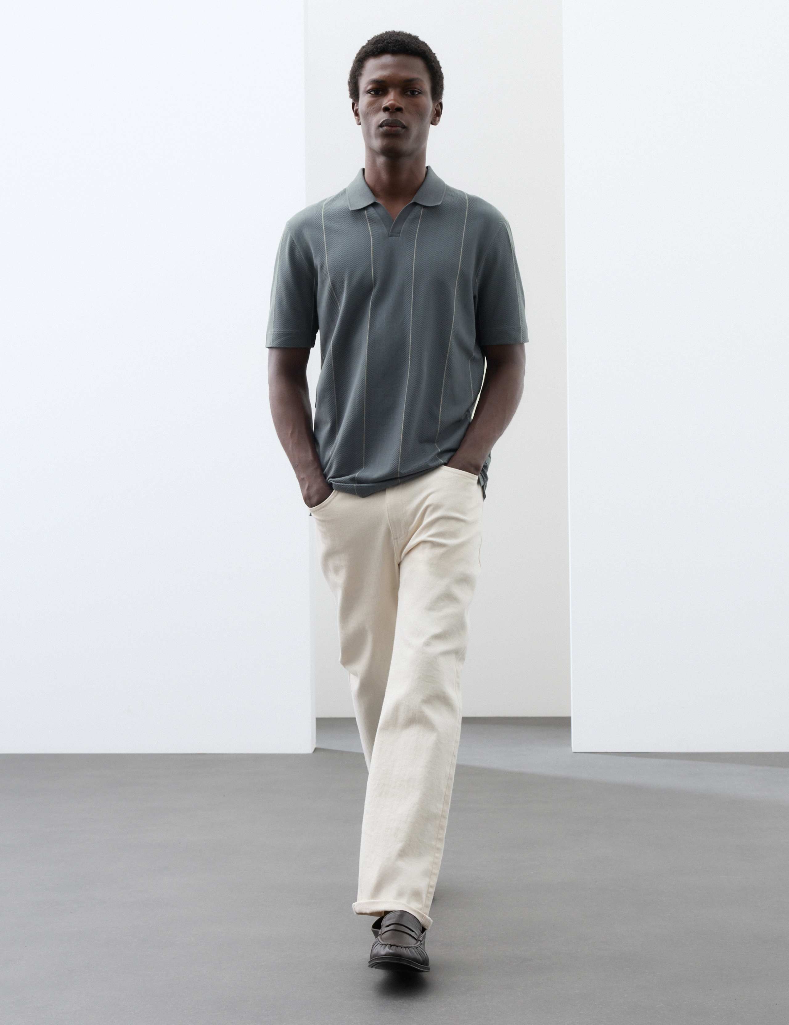 Supima® Cotton Rich Striped Polo Shirt 5 of 7