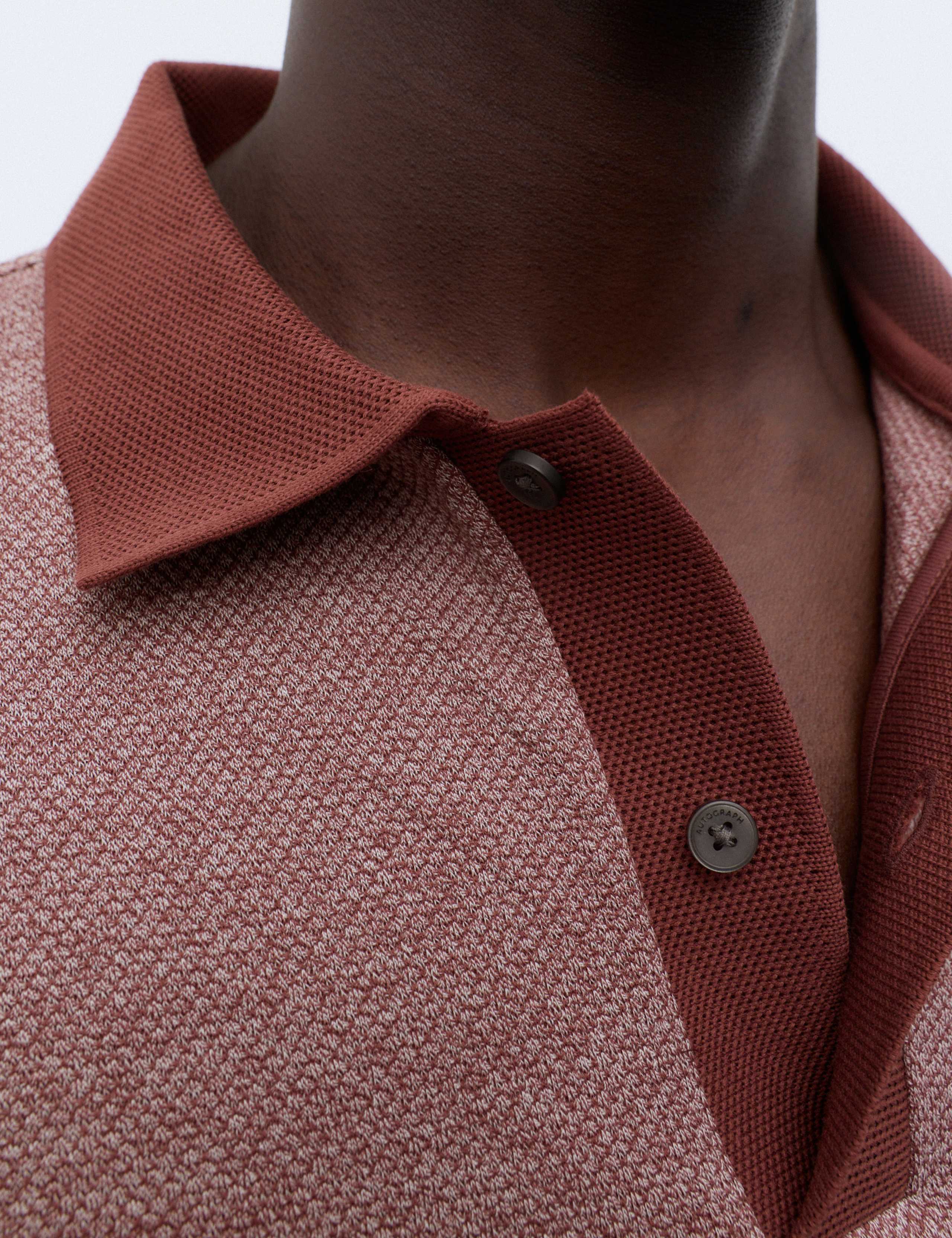 Pure Cotton Textured Polo Shirt 7 of 7