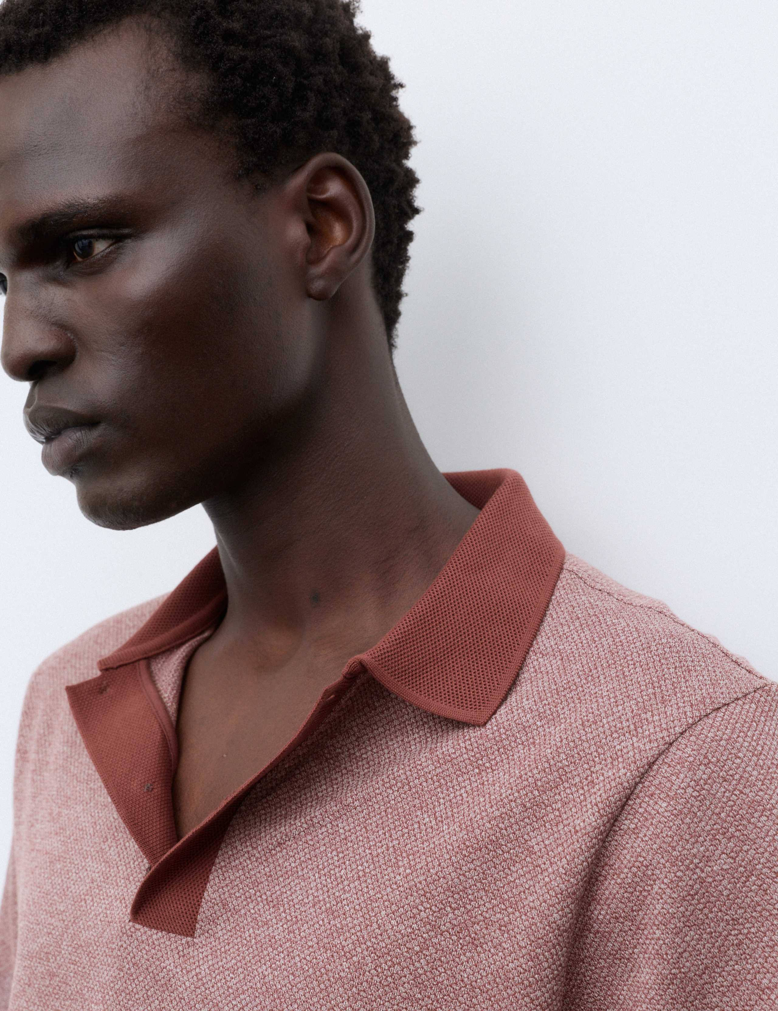 Pure Cotton Textured Polo Shirt 3 of 7