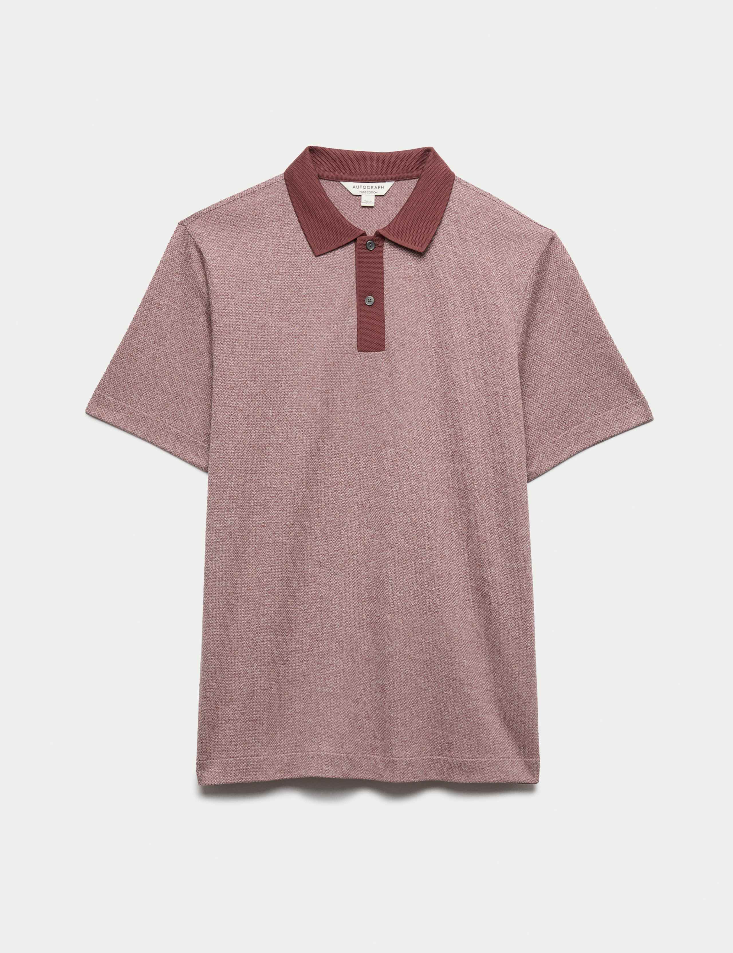 Pure Cotton Textured Polo Shirt 2 of 7