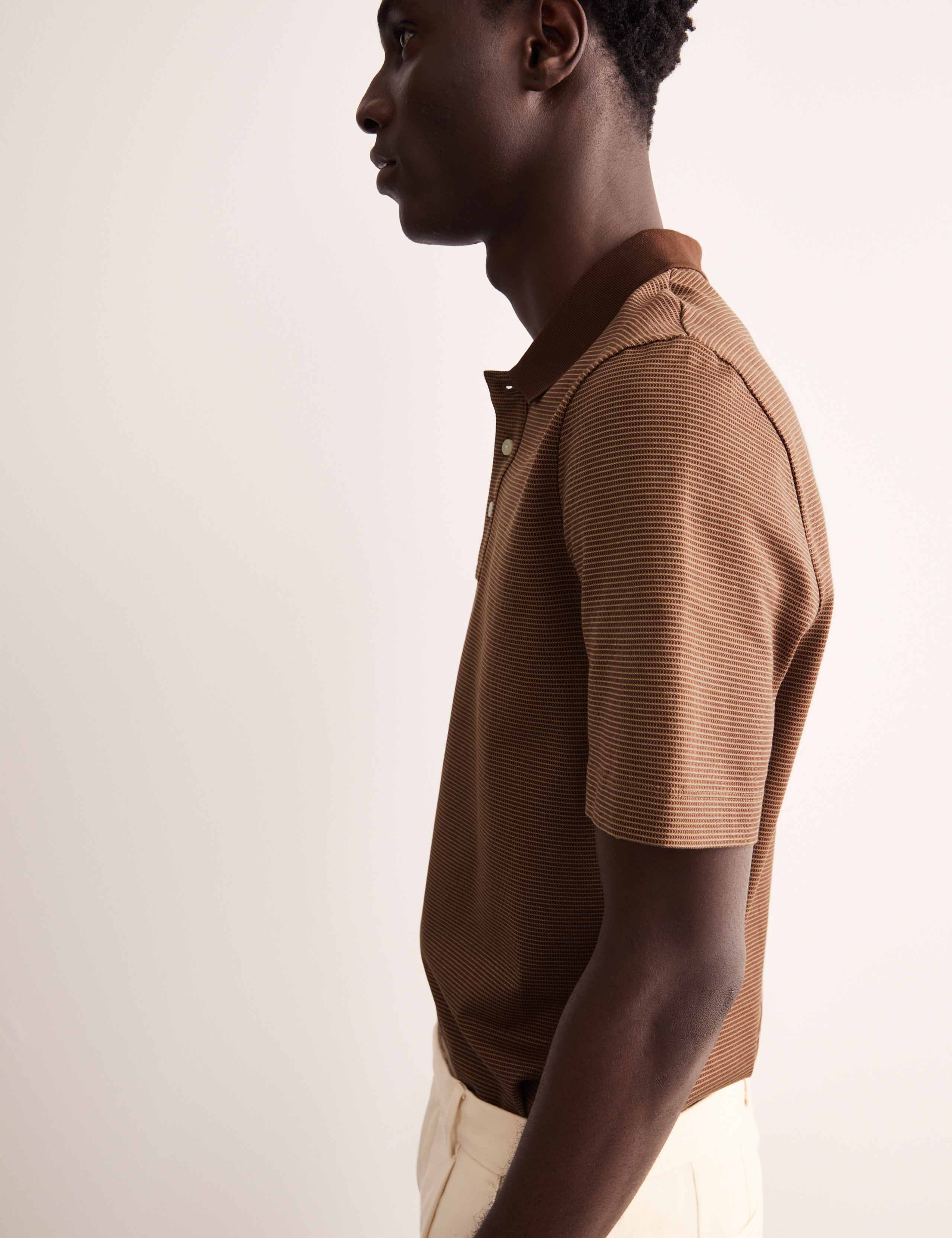 Pure Cotton Textured Polo Shirt 5 of 7