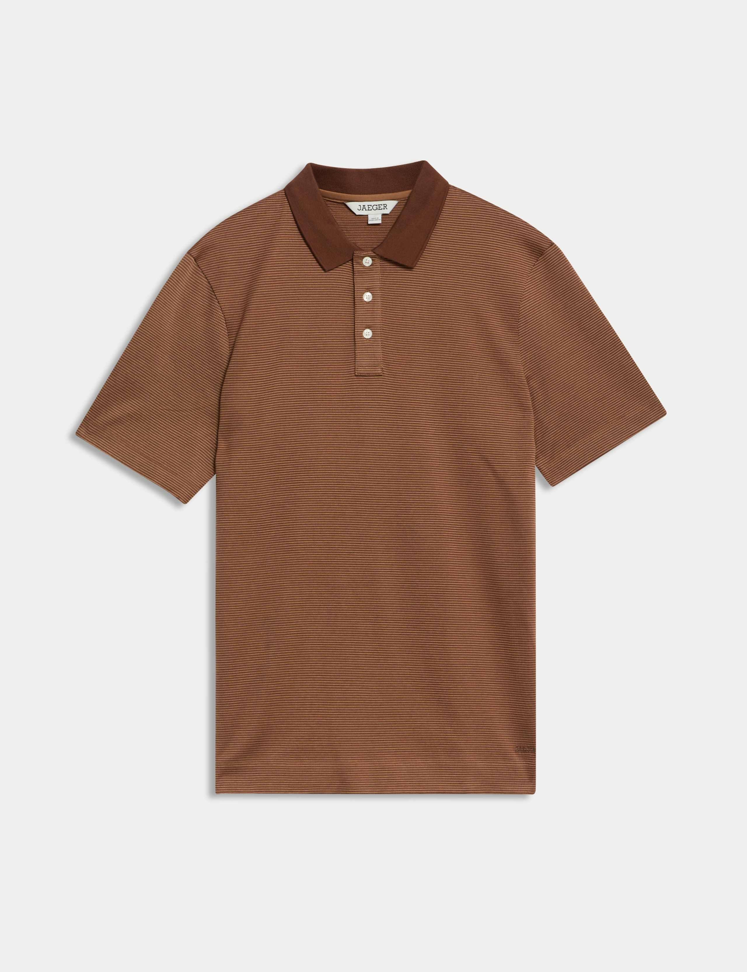 Pure Cotton Textured Polo Shirt 2 of 7