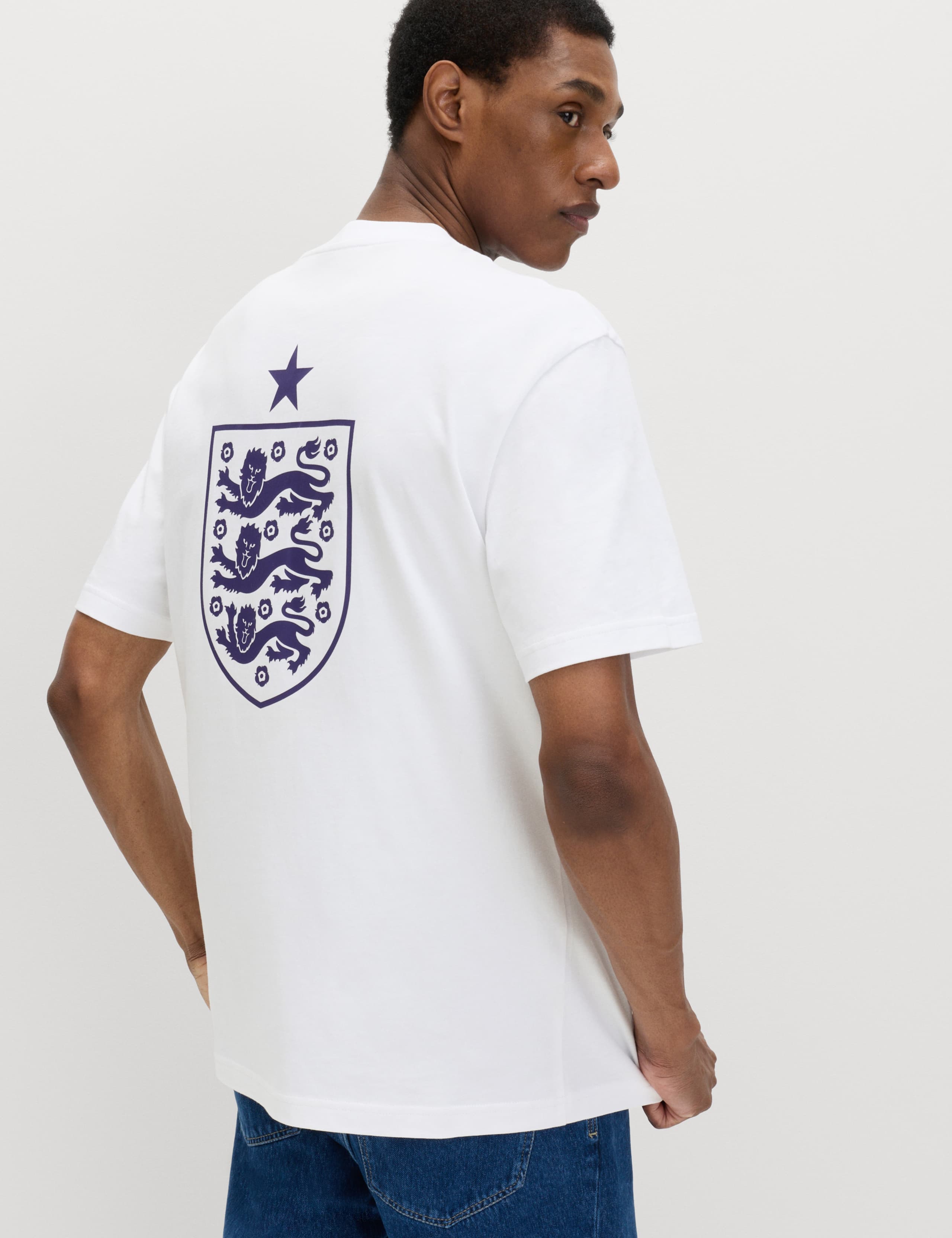 Pure Cotton Crew Neck Graphic T-Shirt 4 of 5