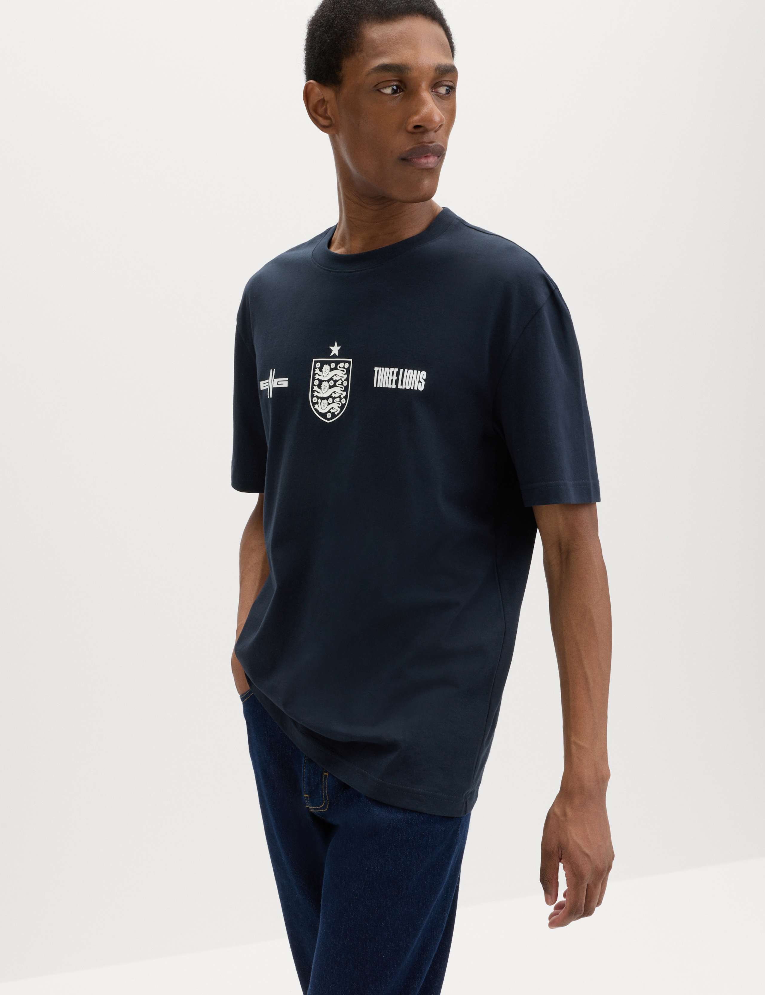 M&S X ENGLAND Pure Cotton England T Shirt 1 of 6