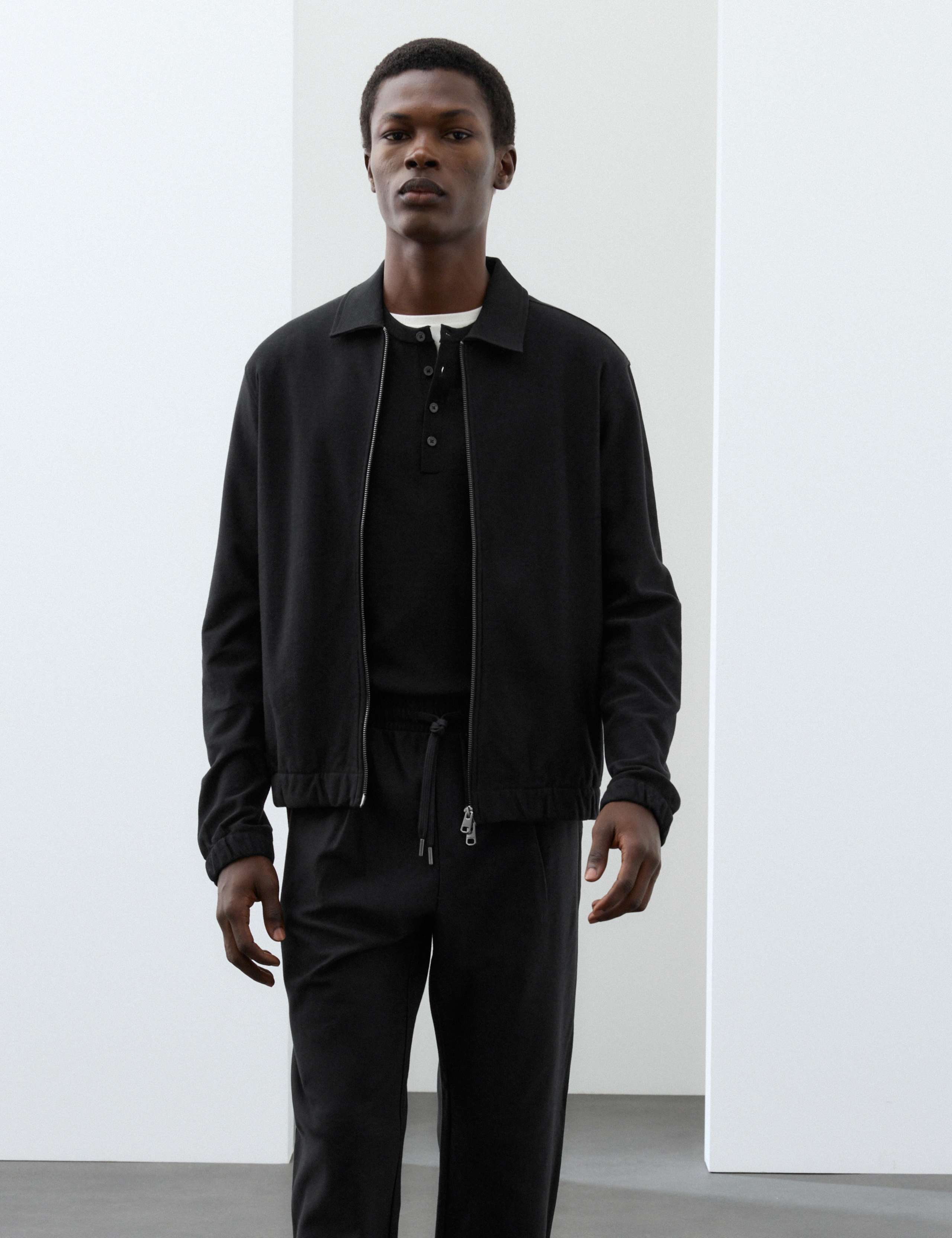 Pure Cotton Twill Zip Through Overshirt 1 of 6