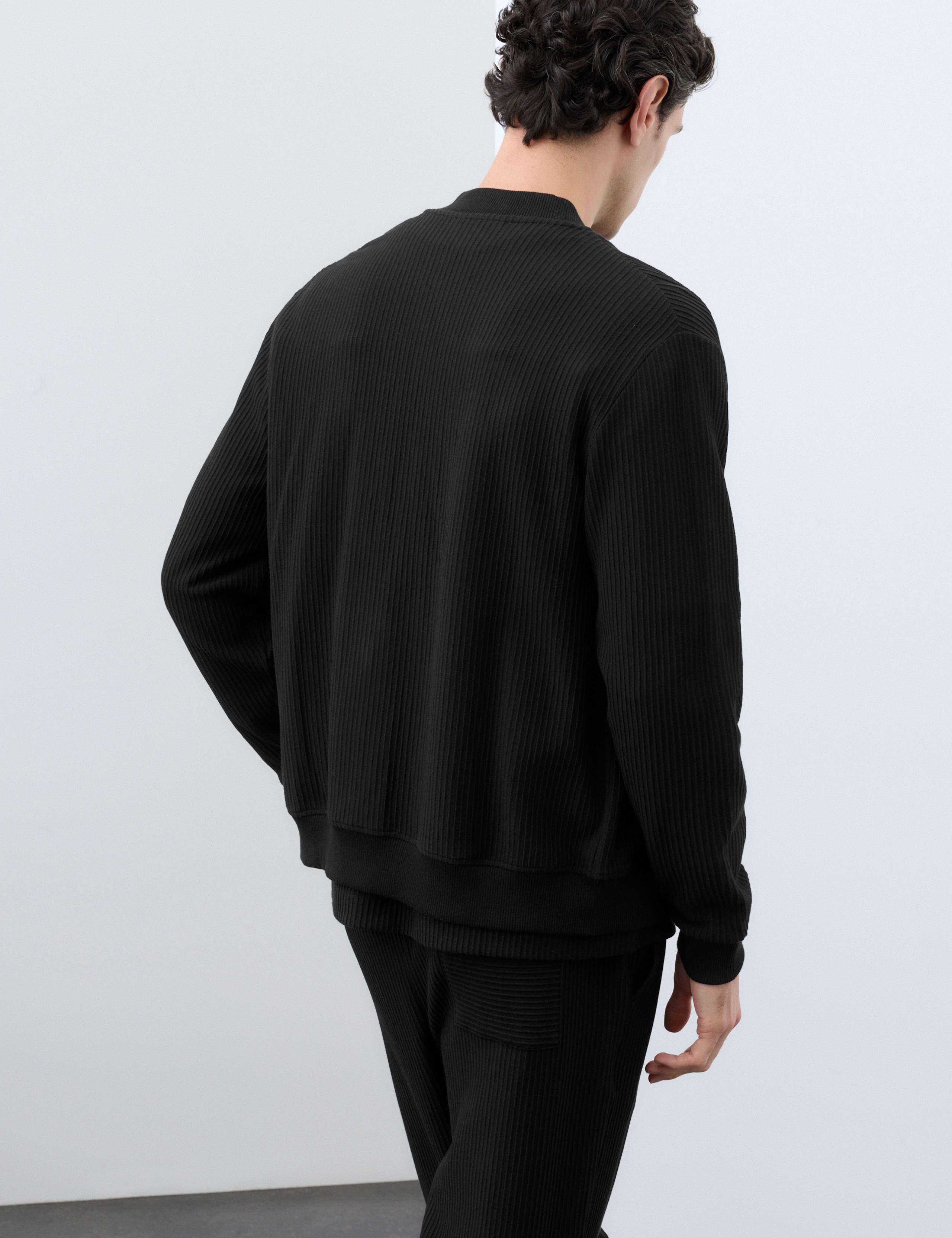 Cotton Rich Ottoman Knitted Bomber Jacket 3 of 8
