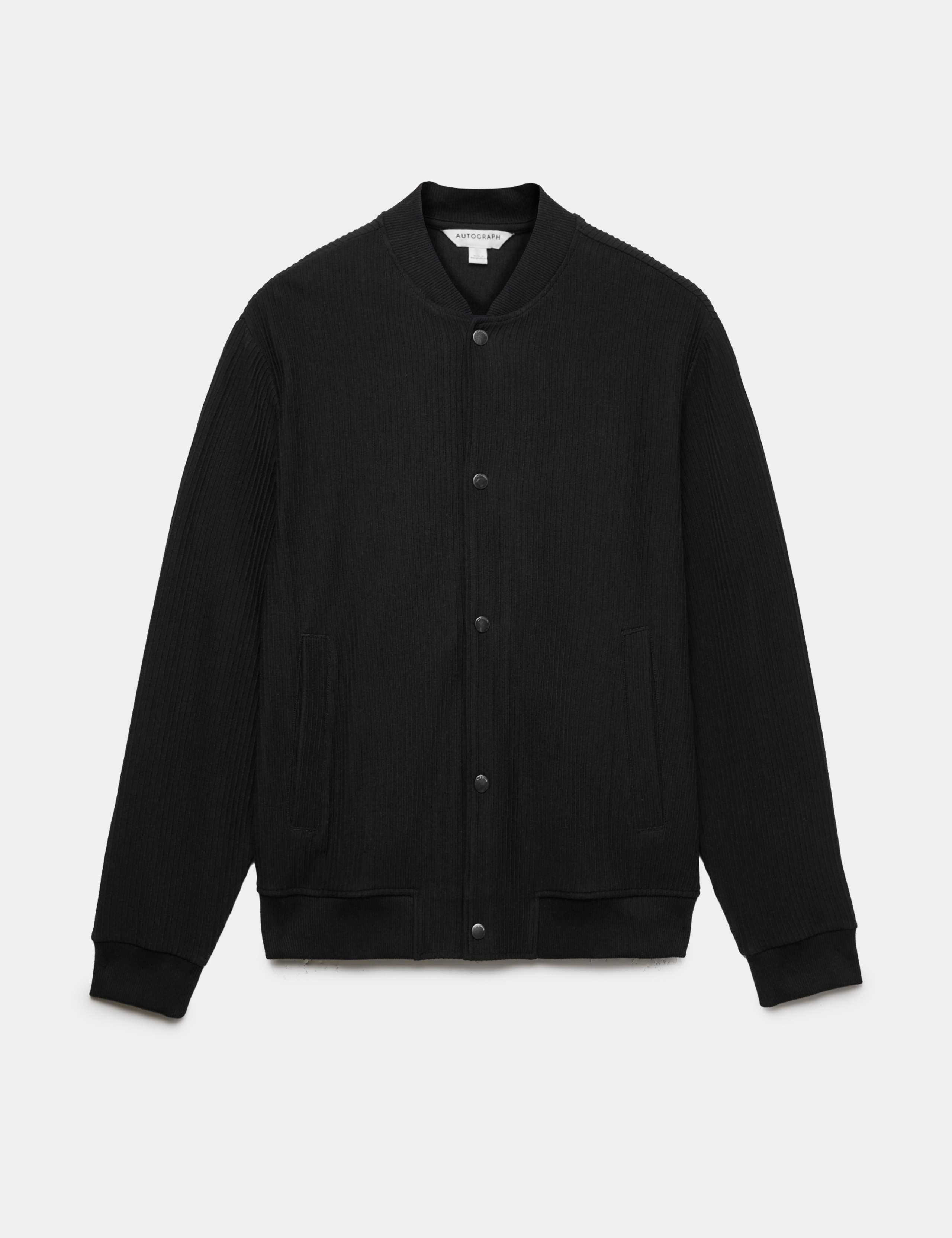 Cotton Rich Ottoman Knitted Bomber Jacket 2 of 8