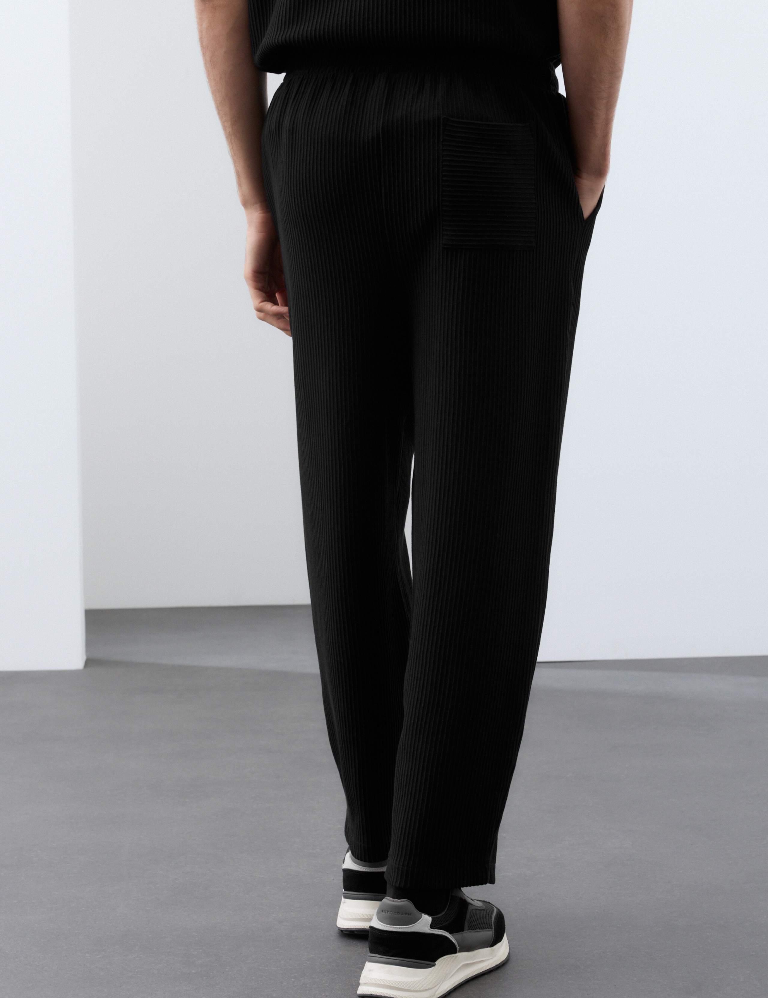 Textured Cotton Rich Barrel Leg Joggers 3 of 6