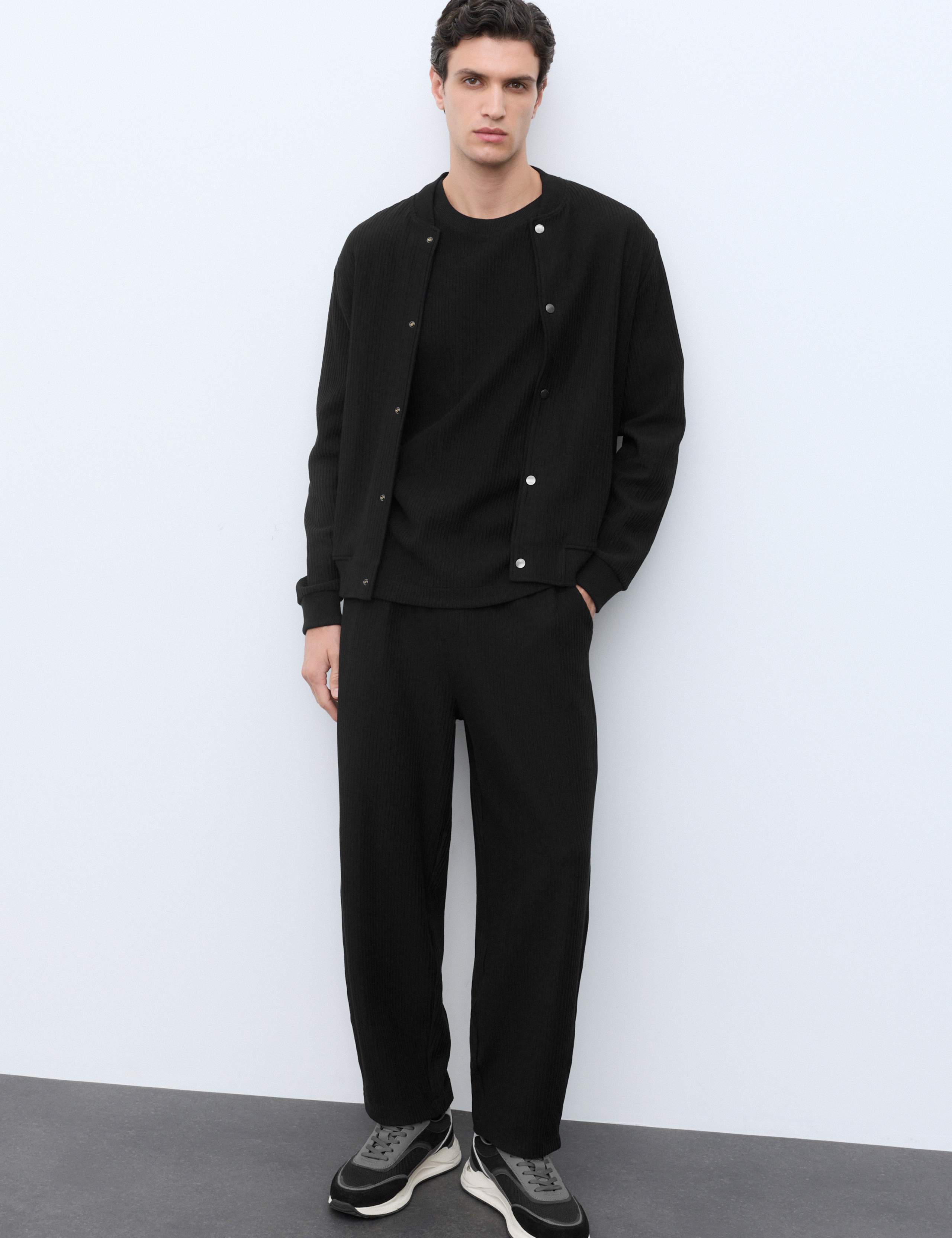 Textured Cotton Rich Barrel Leg Joggers 4 of 6
